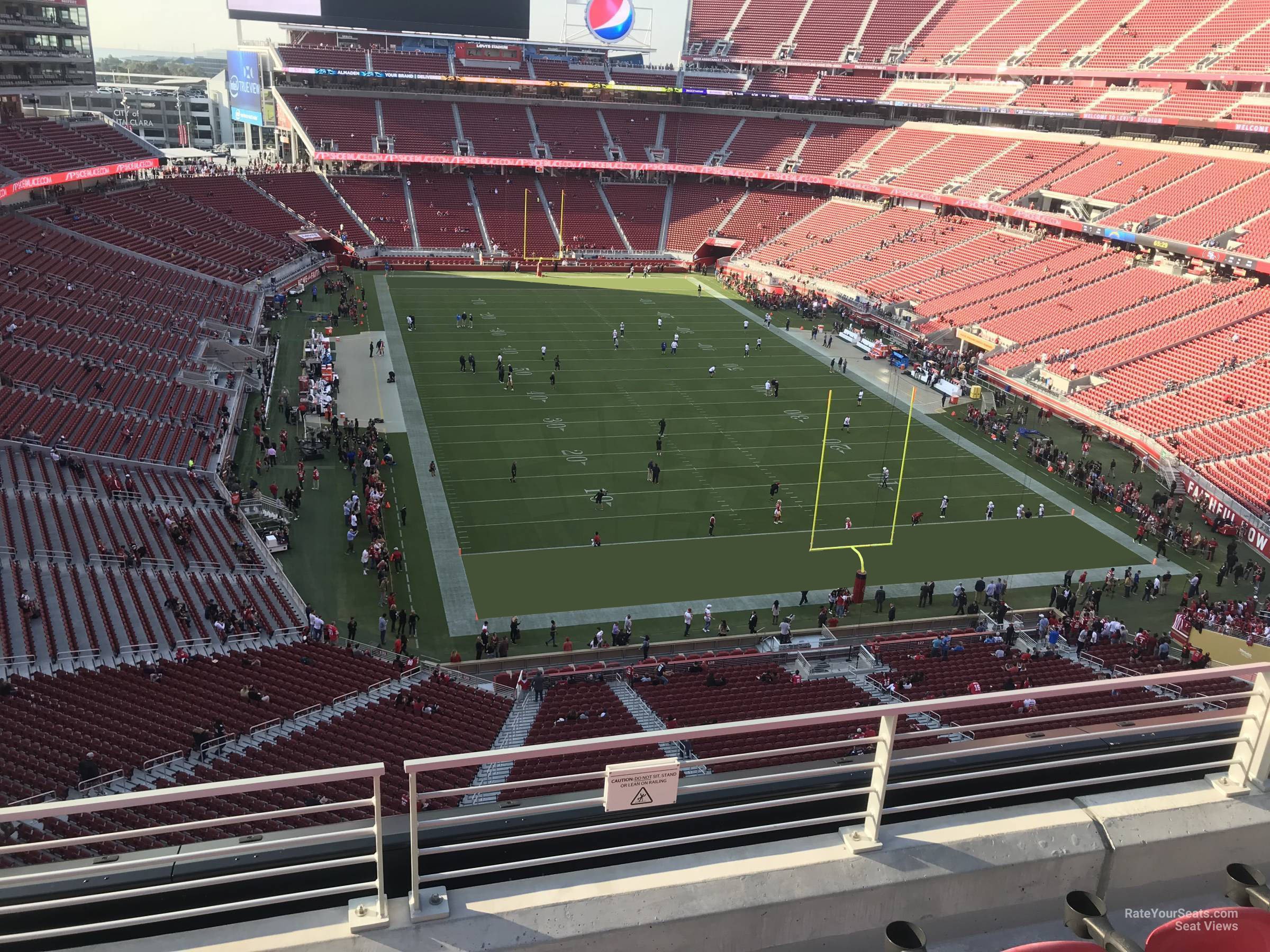 section 328, row 4 seat view  for football - levi