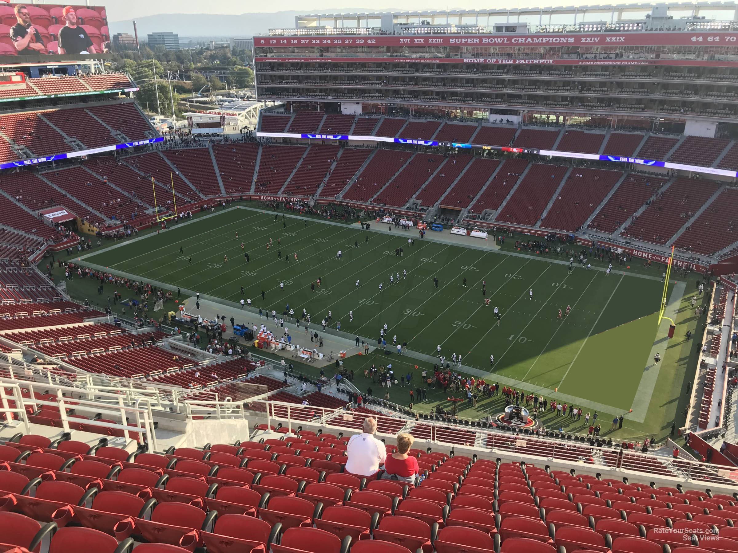 section 407, row 14 seat view  for football - levi's stadium