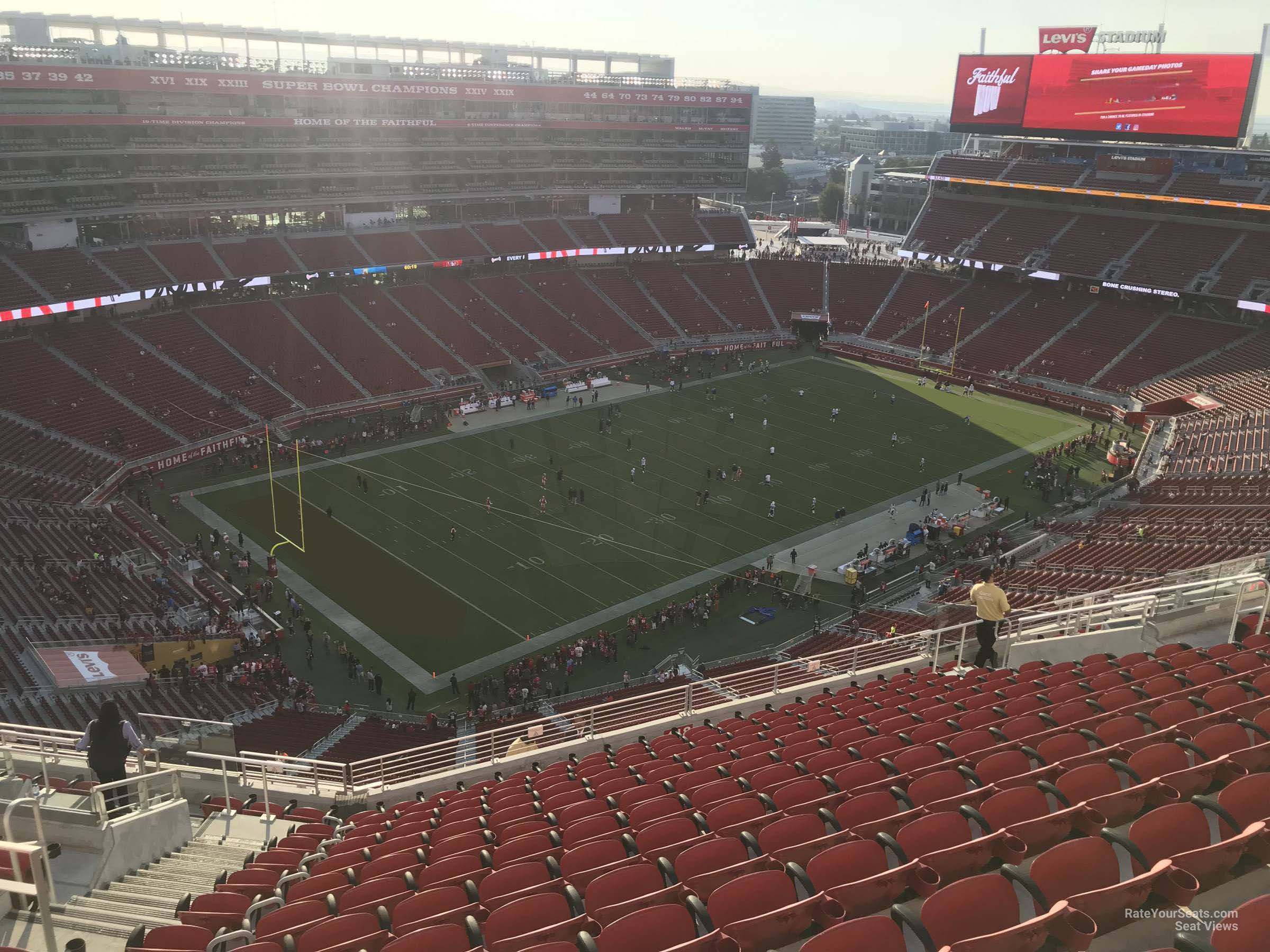 section 418, row 14 seat view  for football - levi's stadium