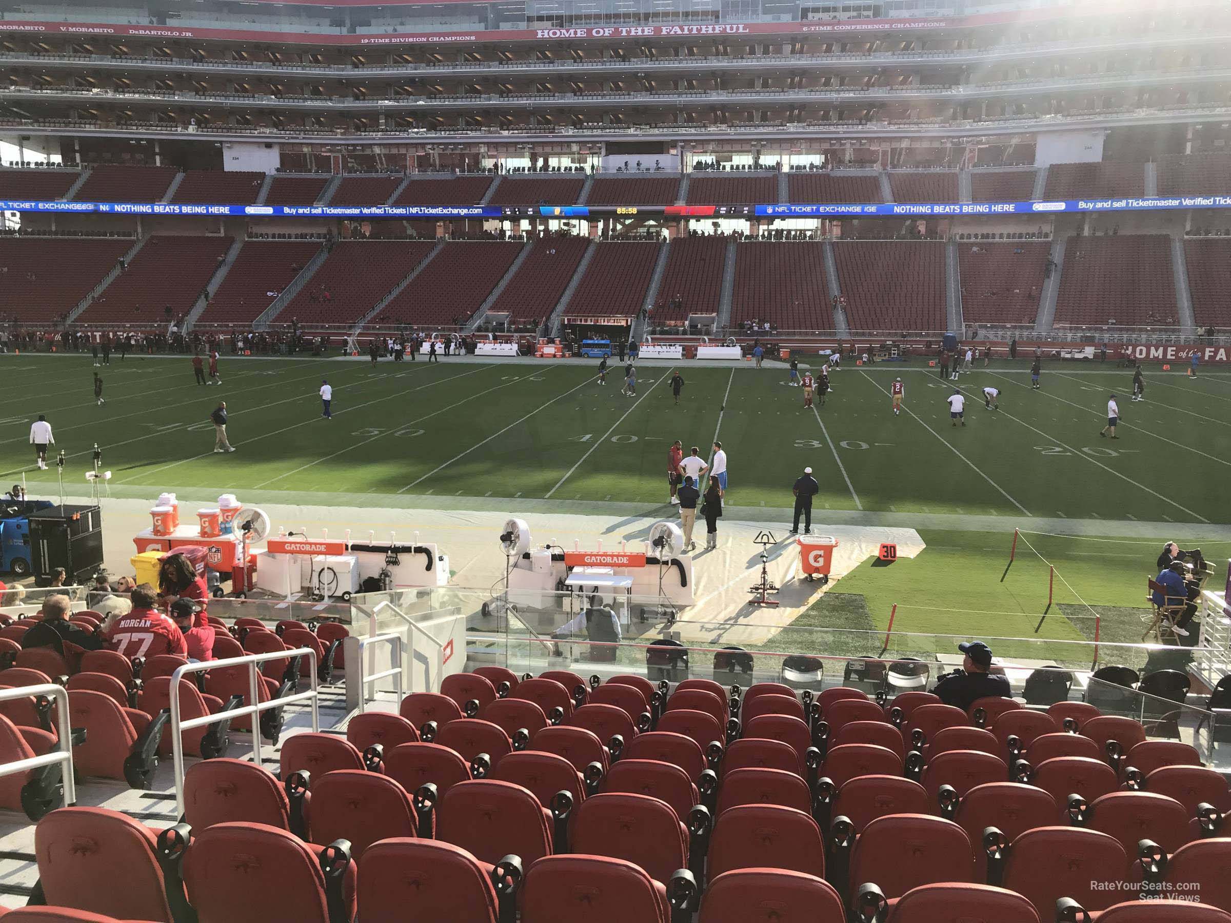 section c113, row 14 seat view  for football - levi