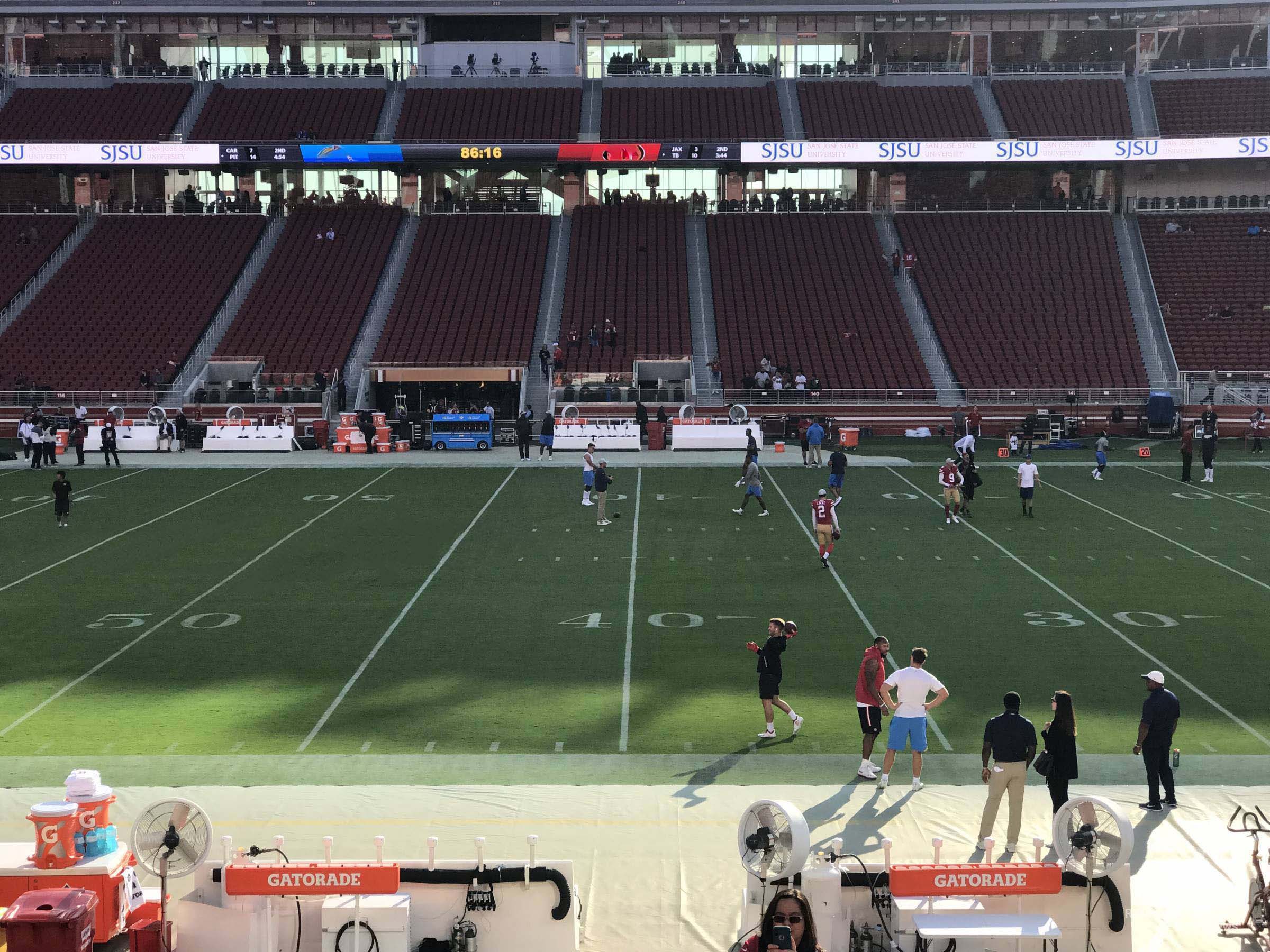 section c114 seat view  for football - levi