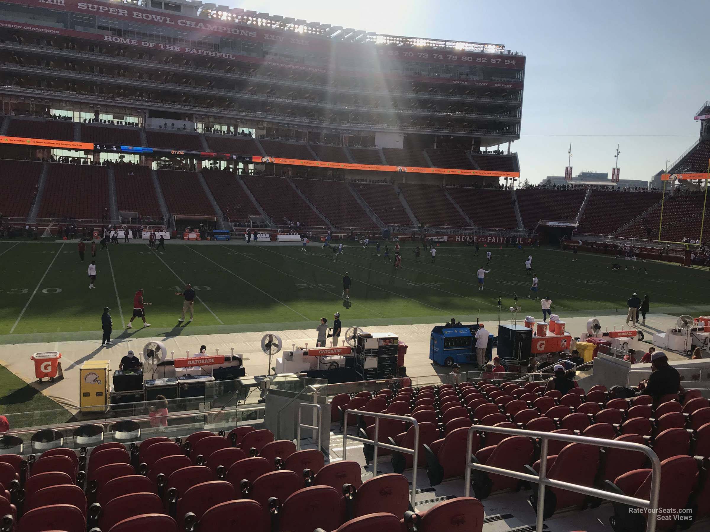 section c117, row 14 seat view  for football - levi