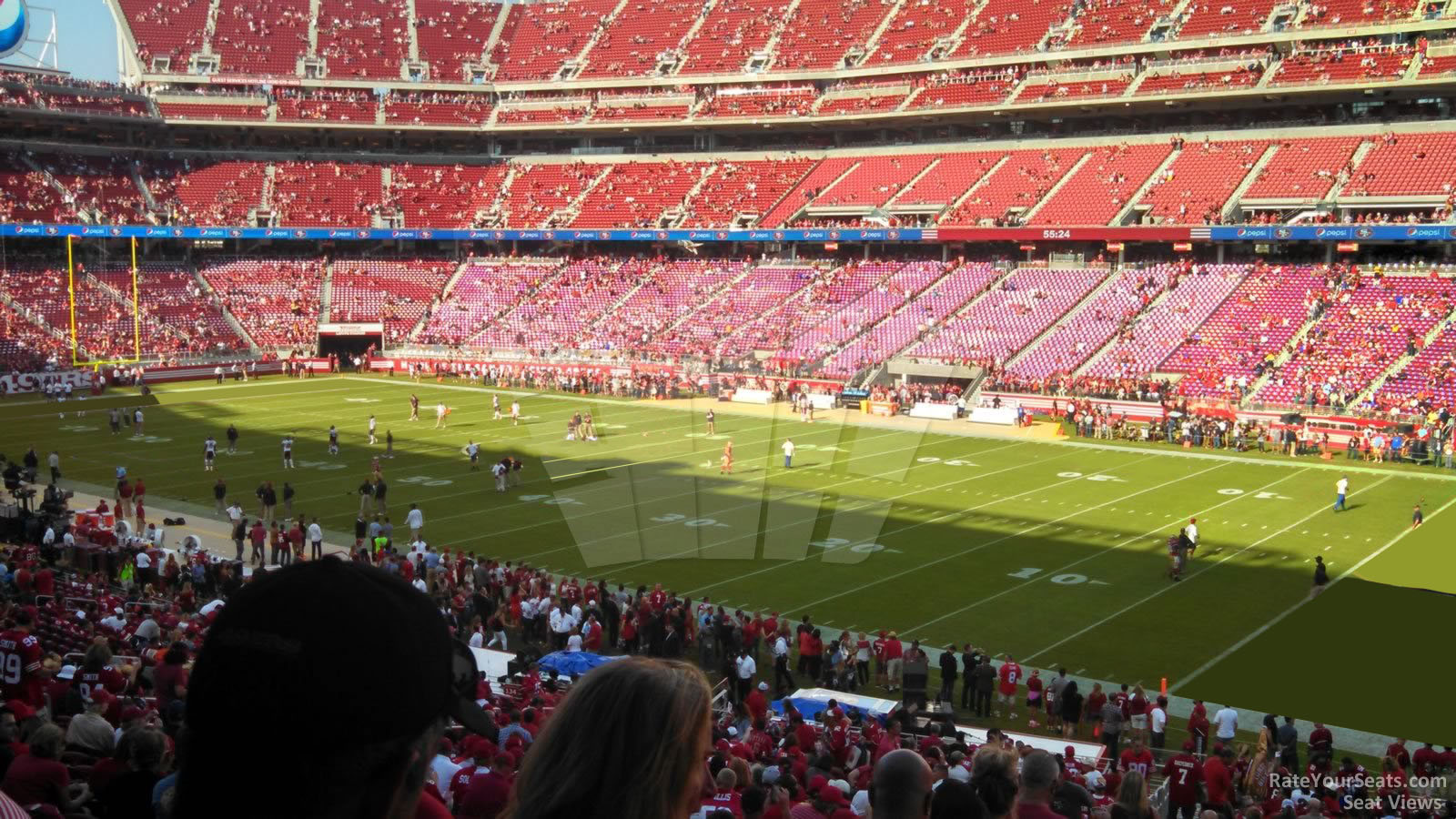 section 133, row 35 seat view  for football - levi