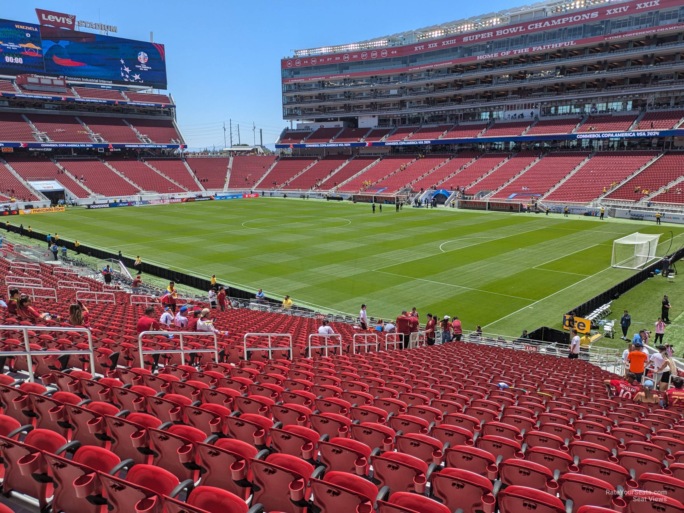 section 108, row 31 seat view  for soccer - levi's stadium