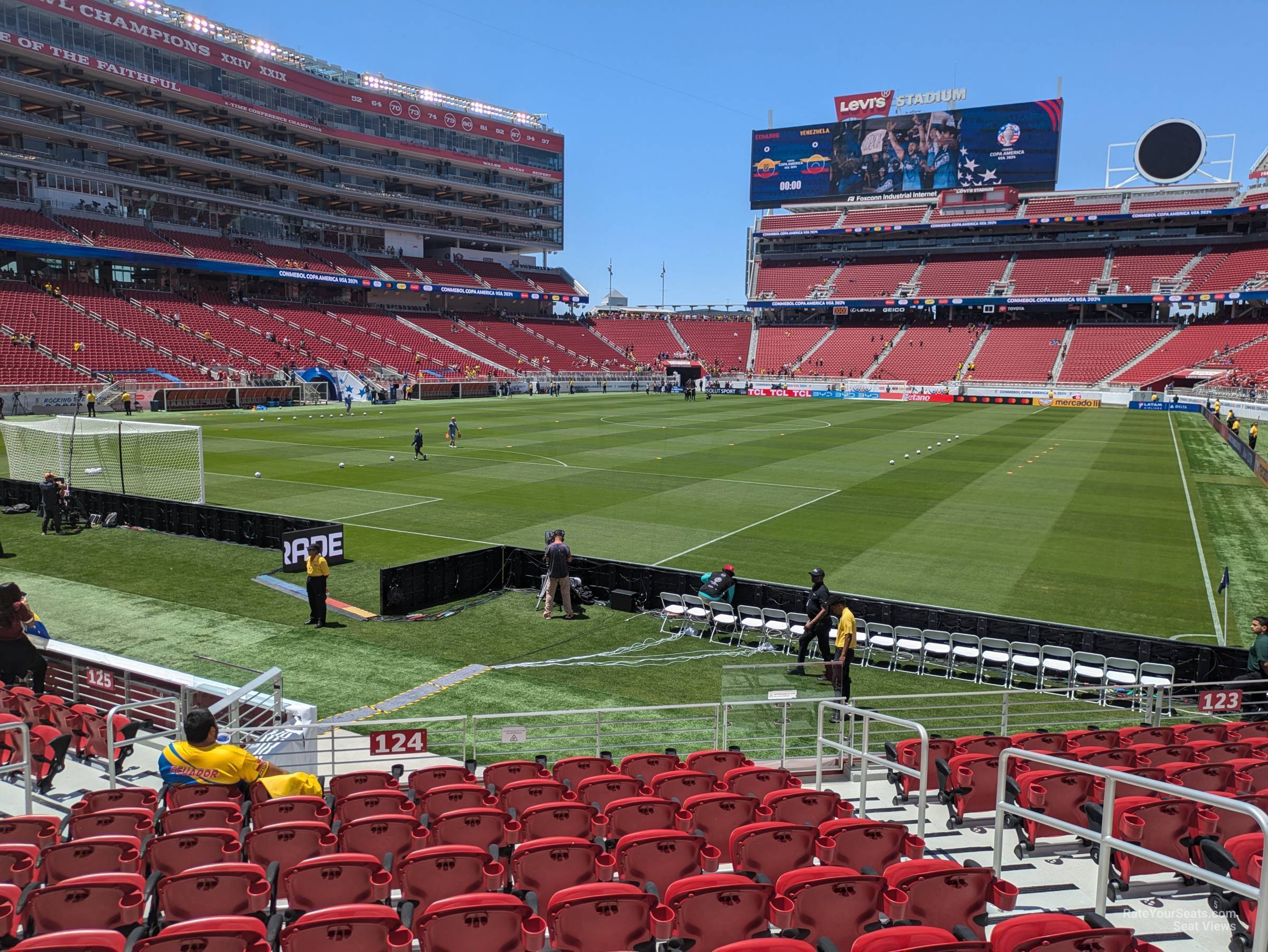 section 124, row 10 seat view  for soccer - levi
