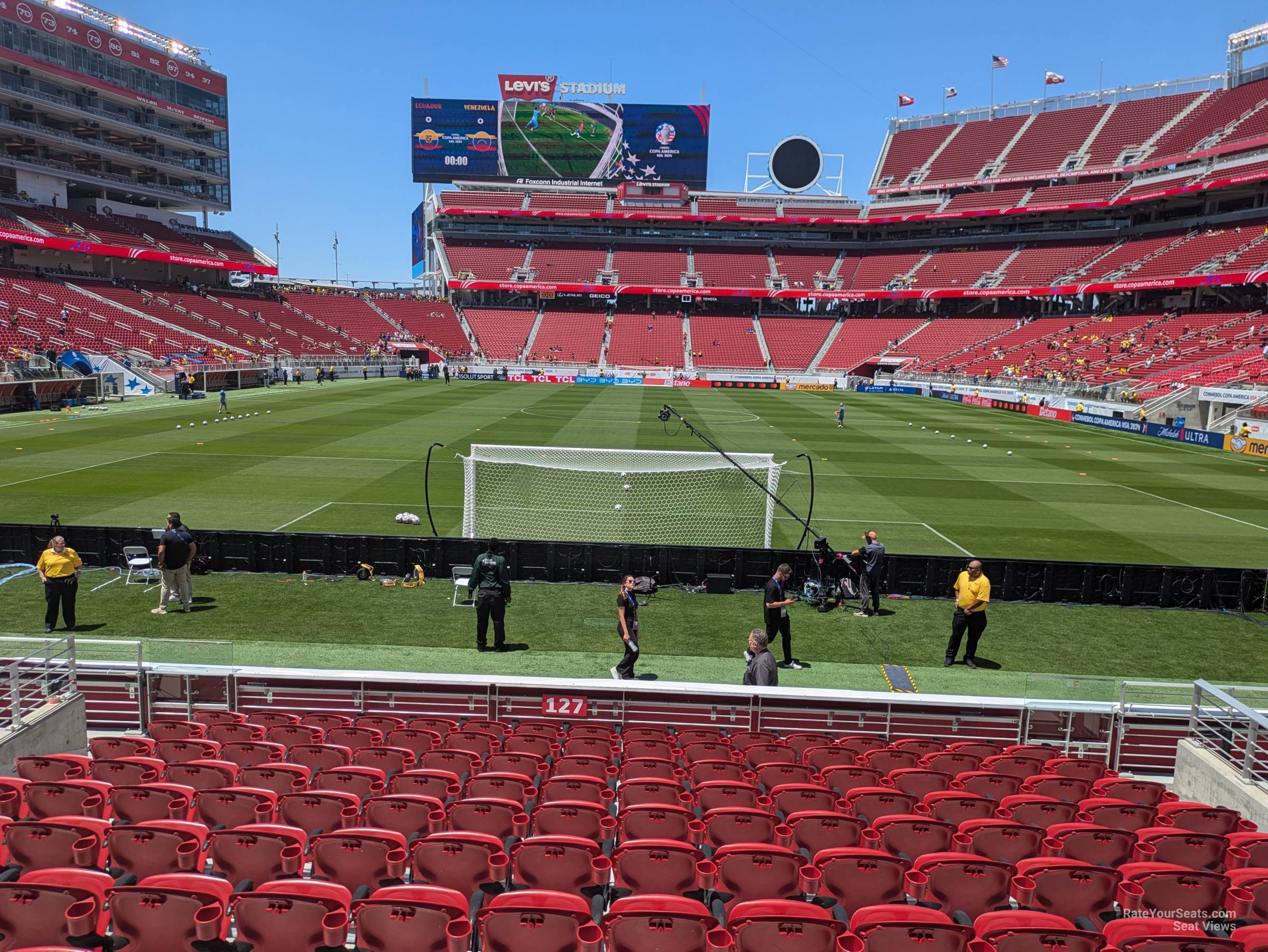 section 127, row 10 seat view  for soccer - levi's stadium