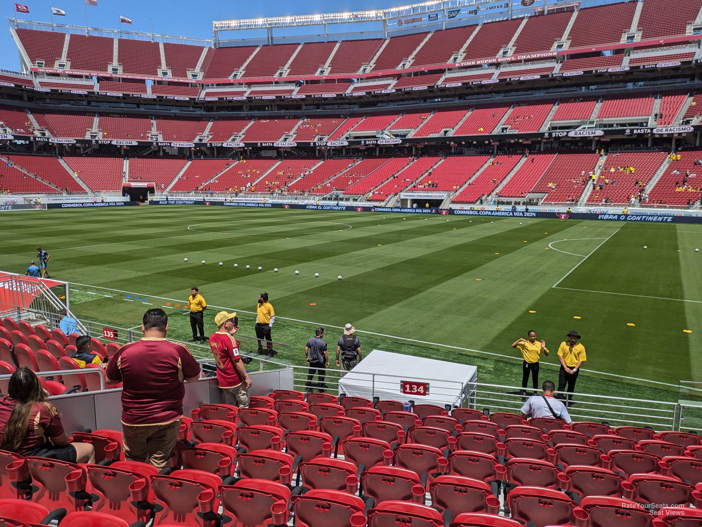 section 134, row 10 seat view  for soccer - levi