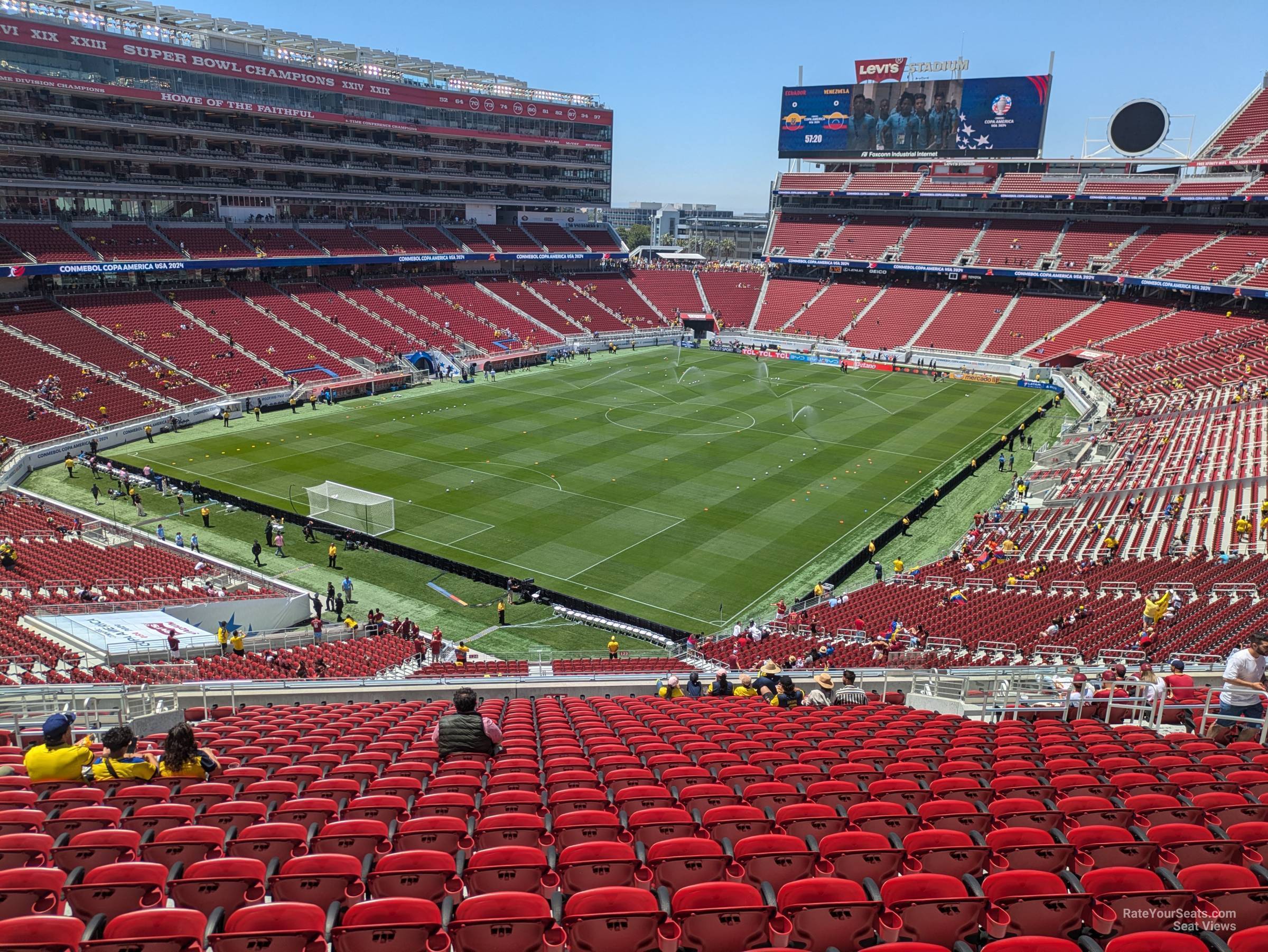 section 225, row 20 seat view  for soccer - levi