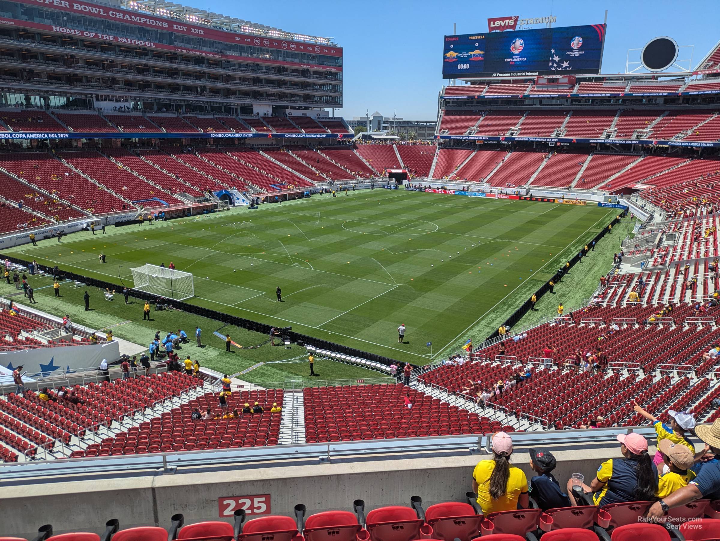 section 225, row 6 seat view  for soccer - levi's stadium