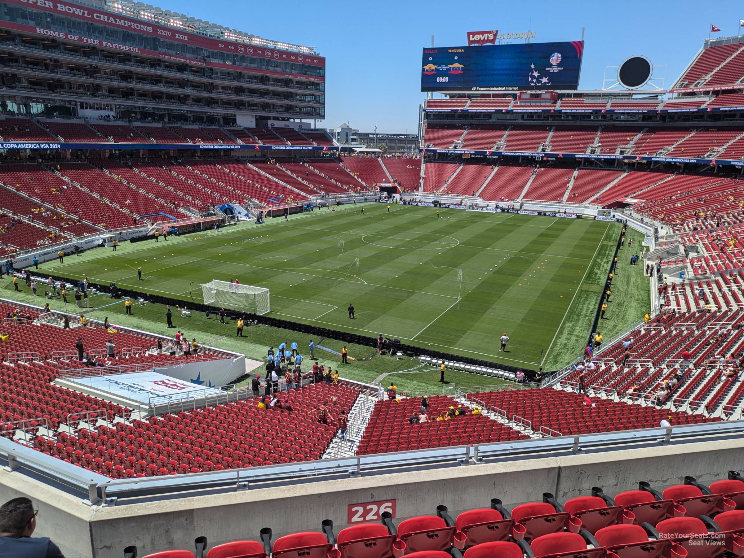 section 226, row 6 seat view  for soccer - levi's stadium