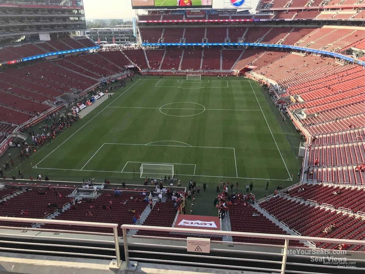 section 325, row 4 seat view  for soccer - levi's stadium