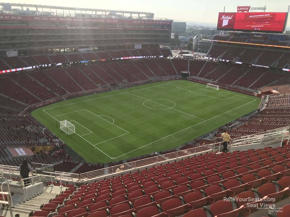 section 418, row 14 seat view  for soccer - levi's stadium