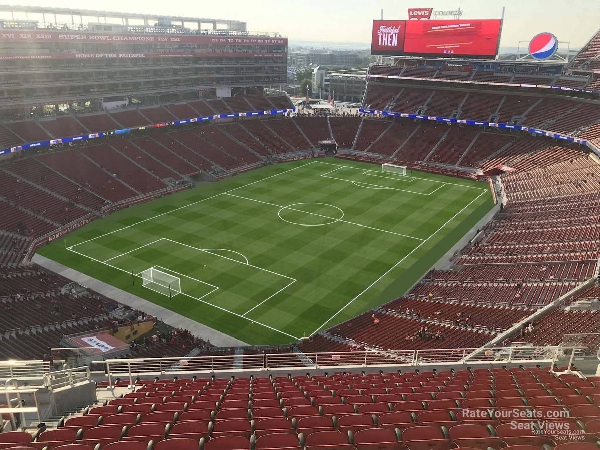 section 420, row 14 seat view  for soccer - levi's stadium