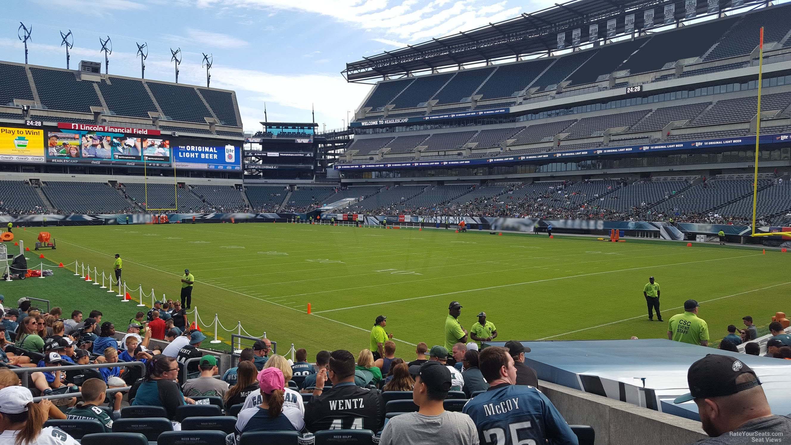 section 107, row 12 seat view  for football - lincoln financial field