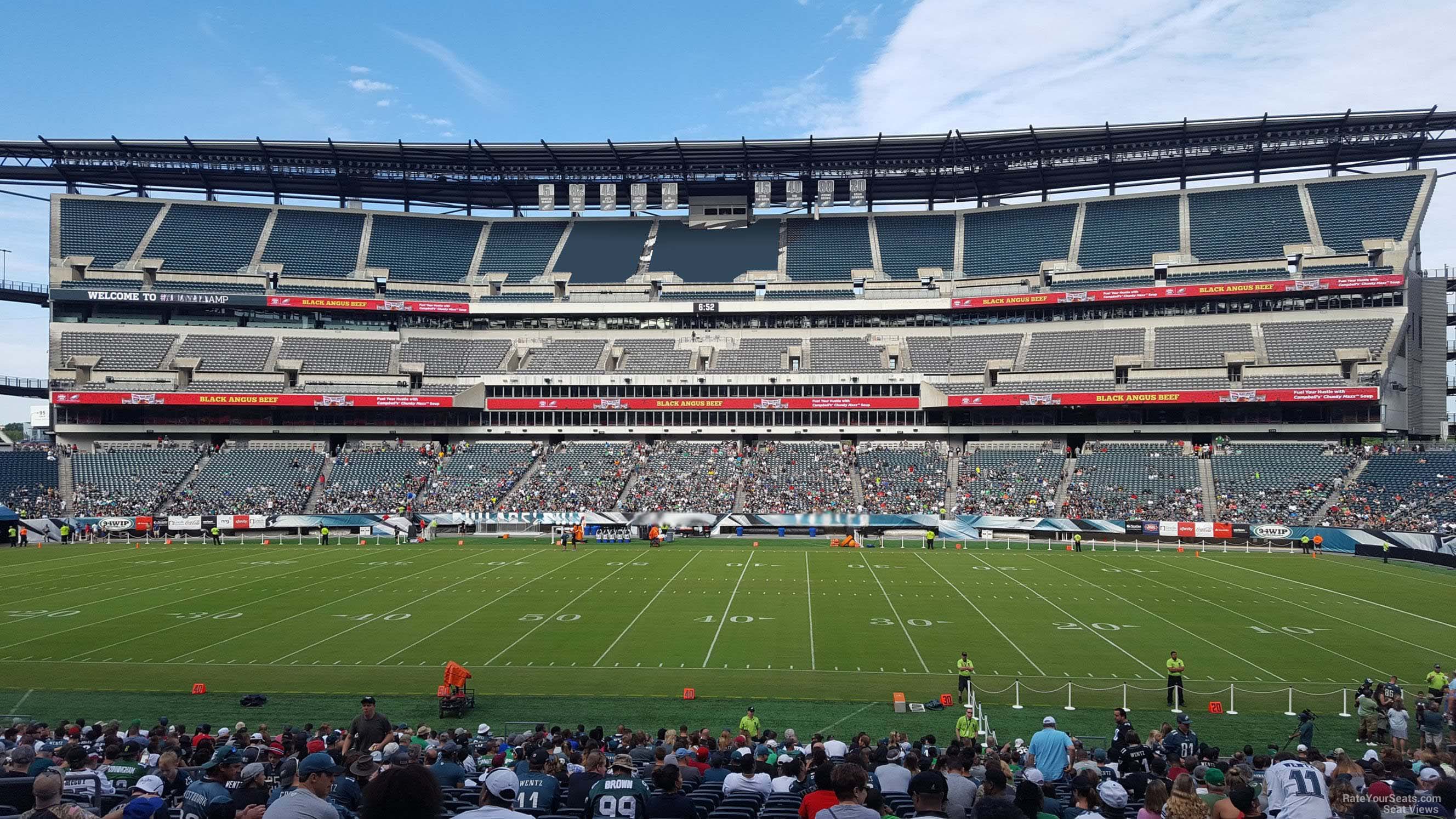 section 121, row 31 seat view  for football - lincoln financial field