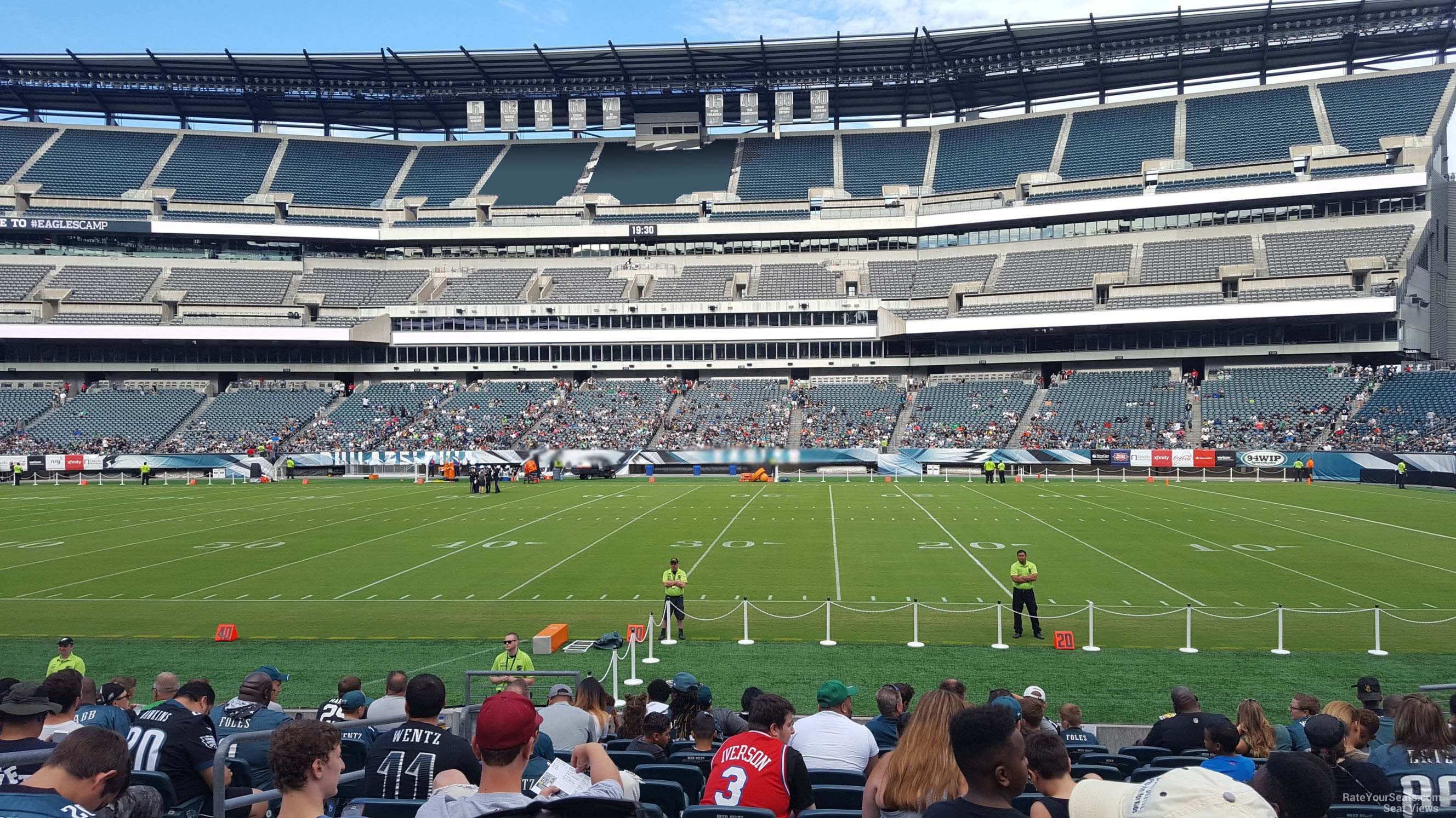 section 122, row 12 seat view  for football - lincoln financial field
