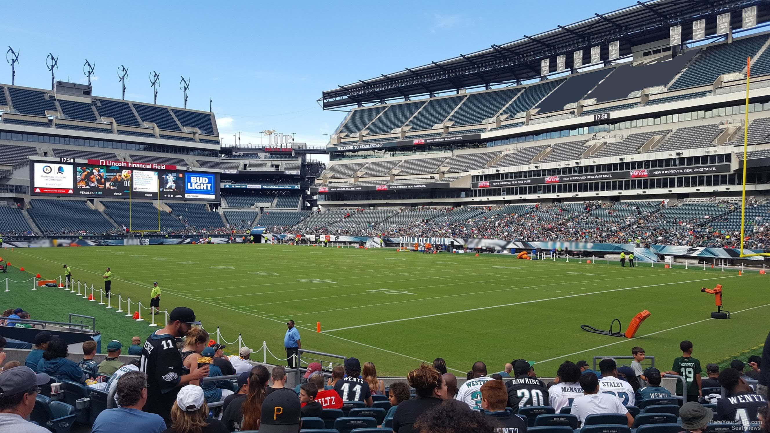 section 126, row 12 seat view  for football - lincoln financial field