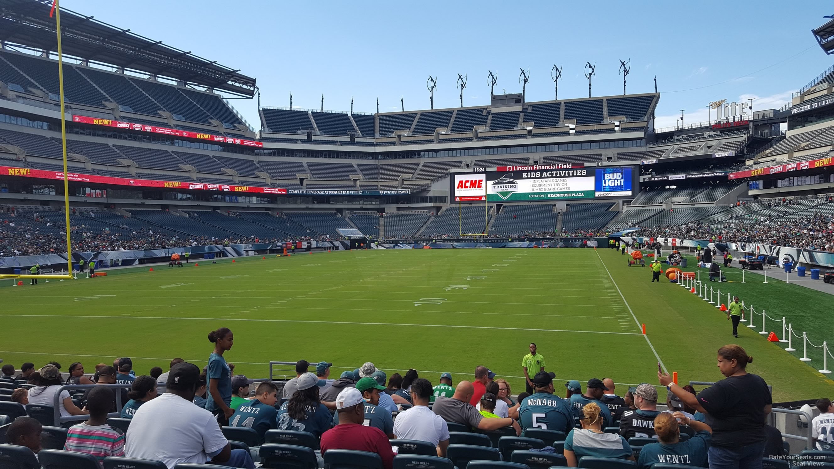 section 131, row 12 seat view  for football - lincoln financial field