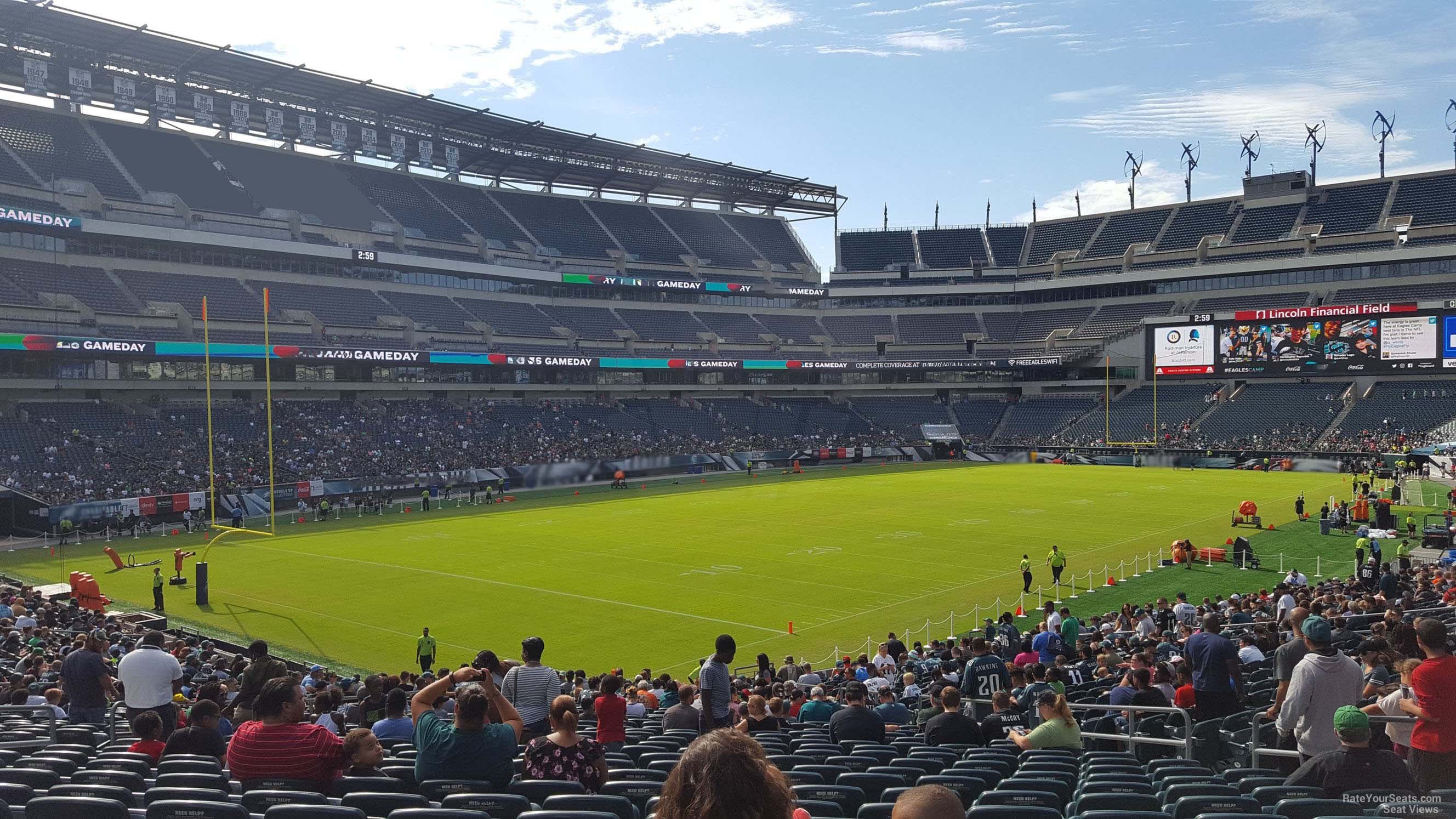 section 133, row 31 seat view for football - lincoln financial field
