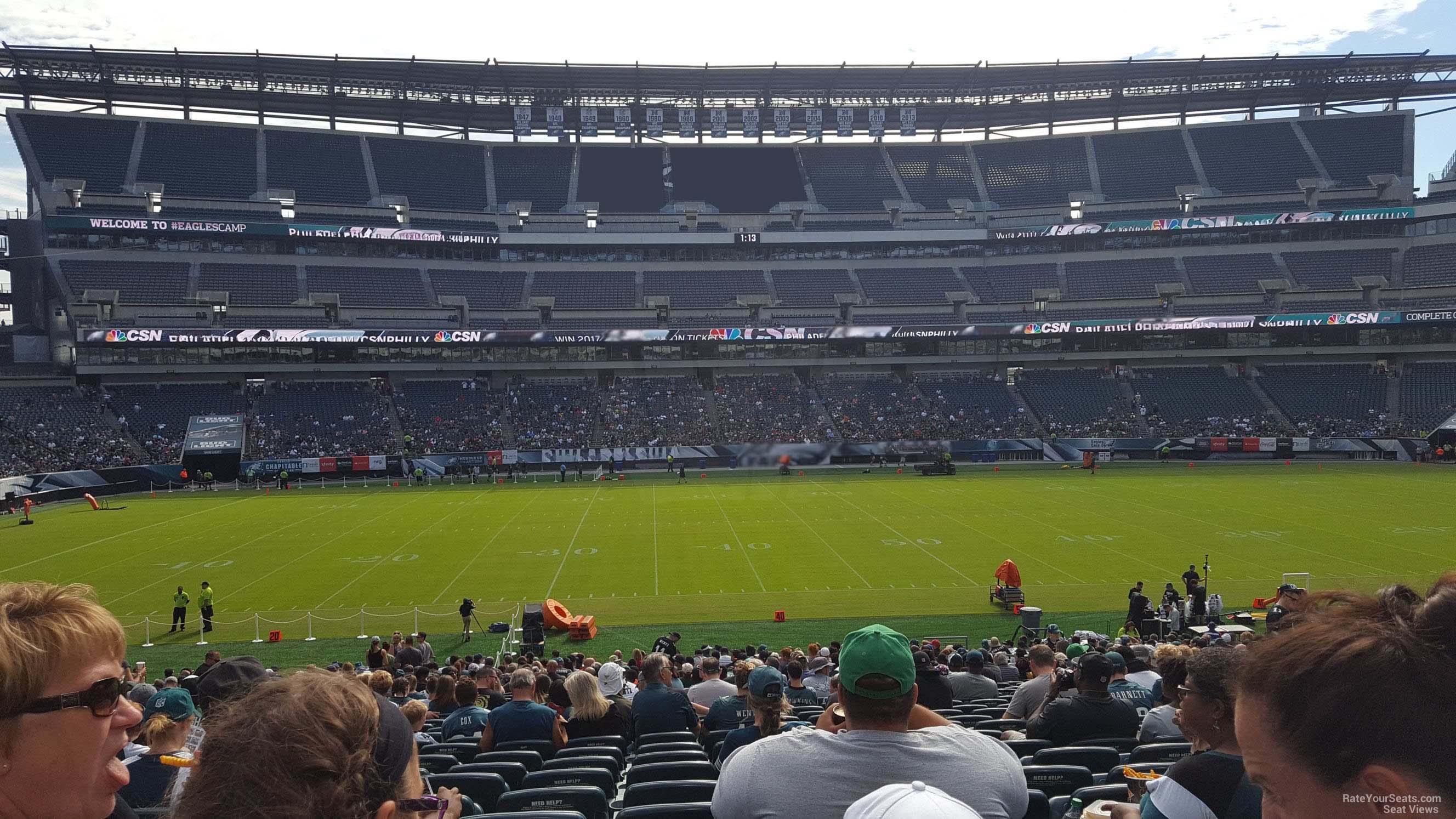 section 138, row 31 seat view  for football - lincoln financial field