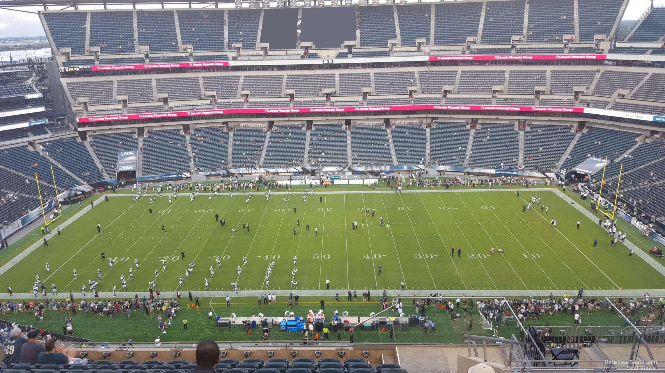 section 201, row 15 seat view  for football - lincoln financial field