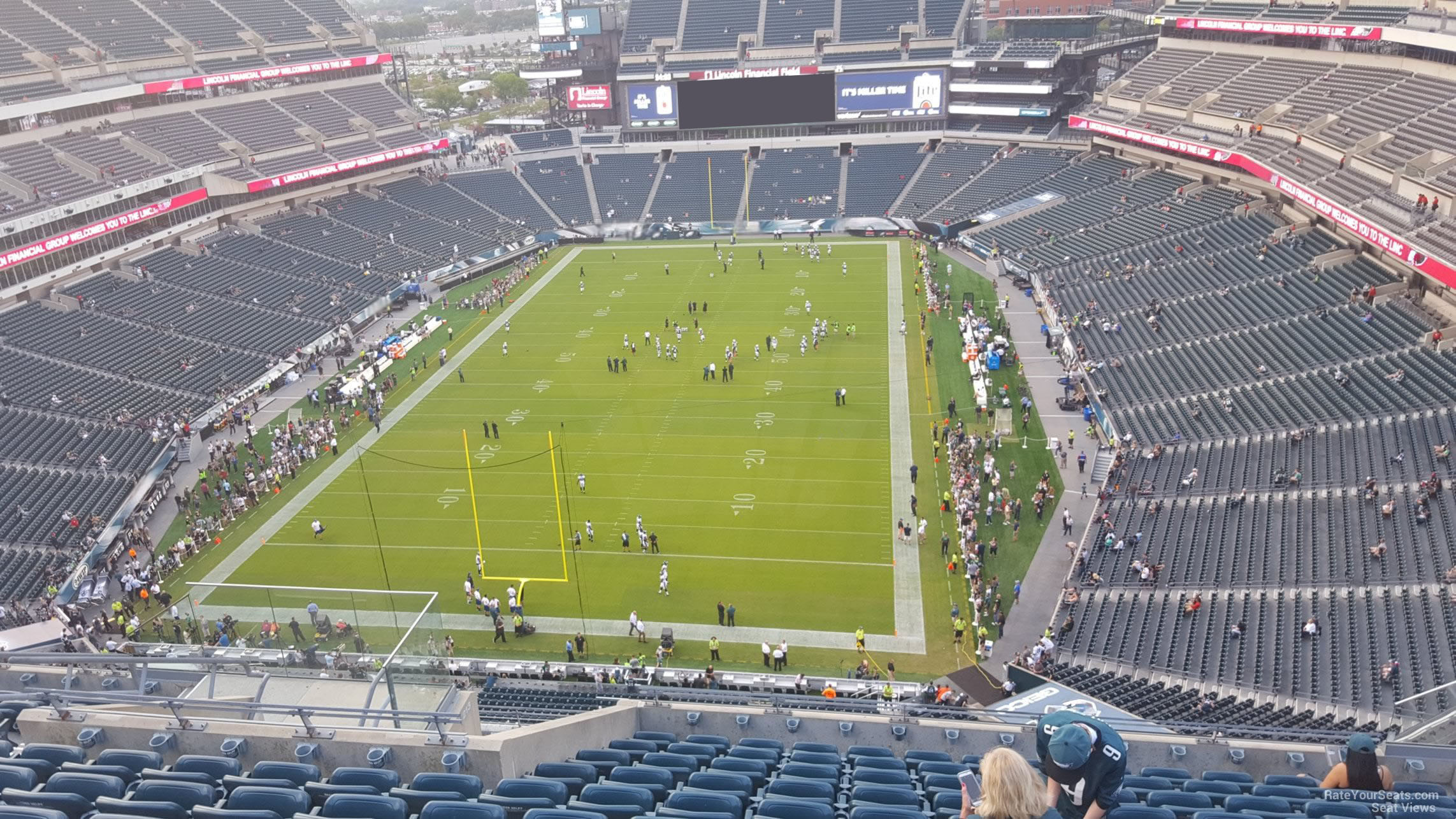 section 214, row 15 seat view  for football - lincoln financial field