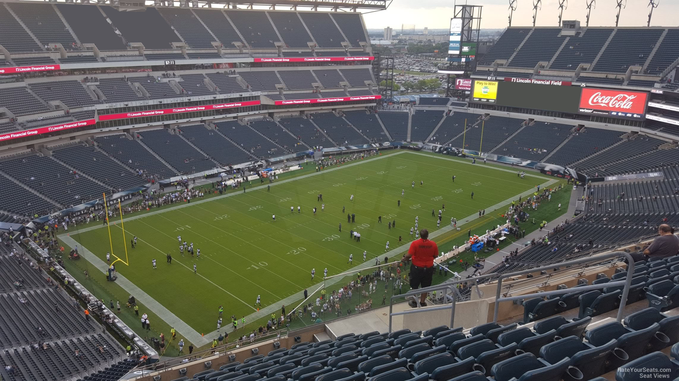 section 219, row 15 seat view  for football - lincoln financial field