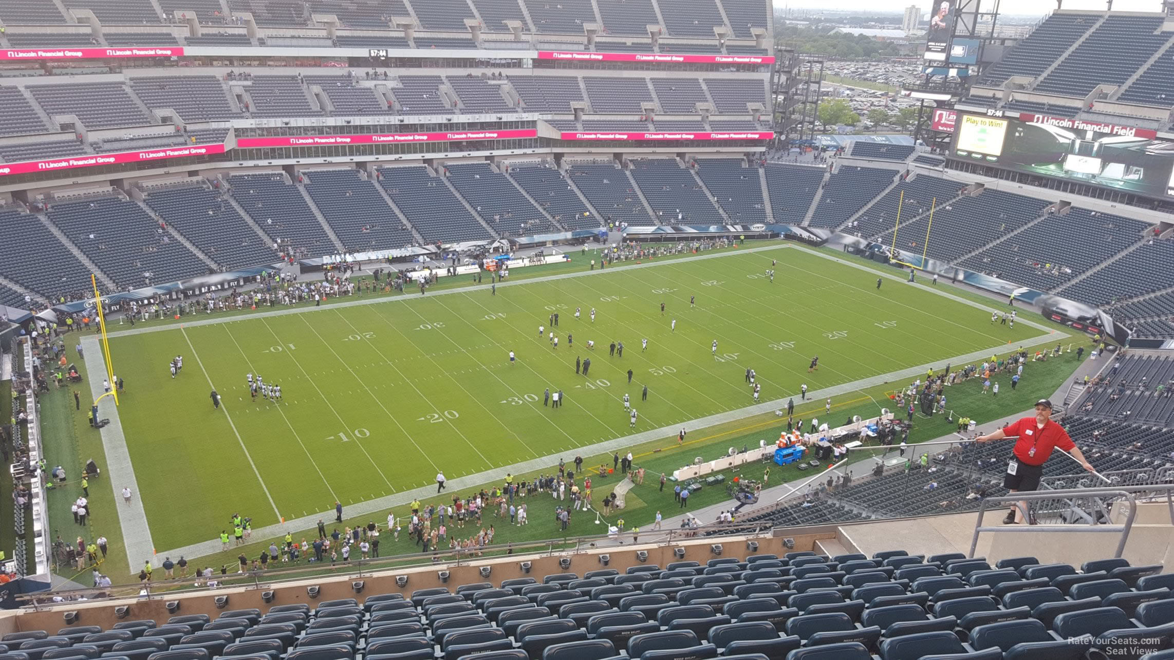 section 221, row 15 seat view  for football - lincoln financial field