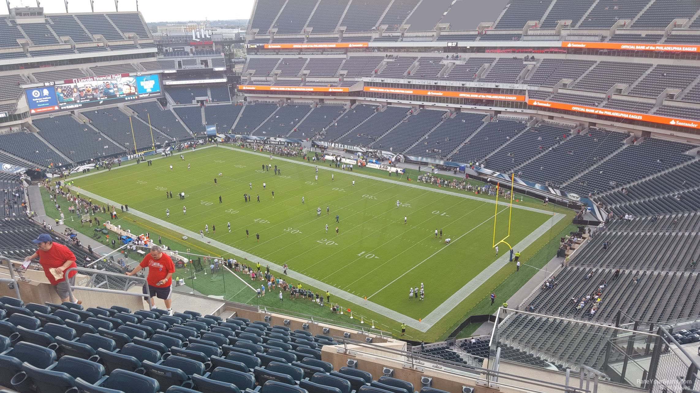 section 231, row 15 seat view  for football - lincoln financial field