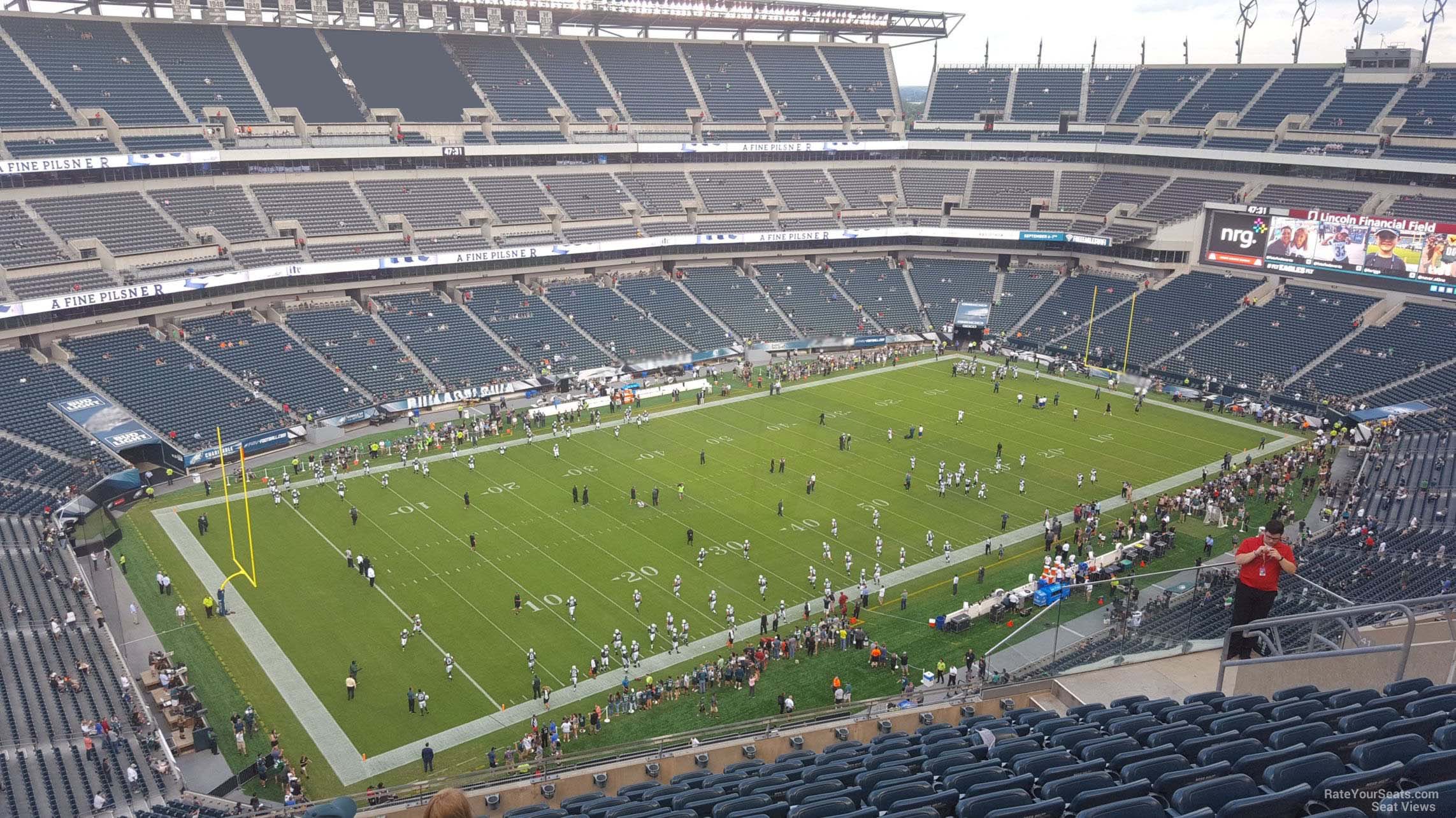 section 240, row 15 seat view  for football - lincoln financial field