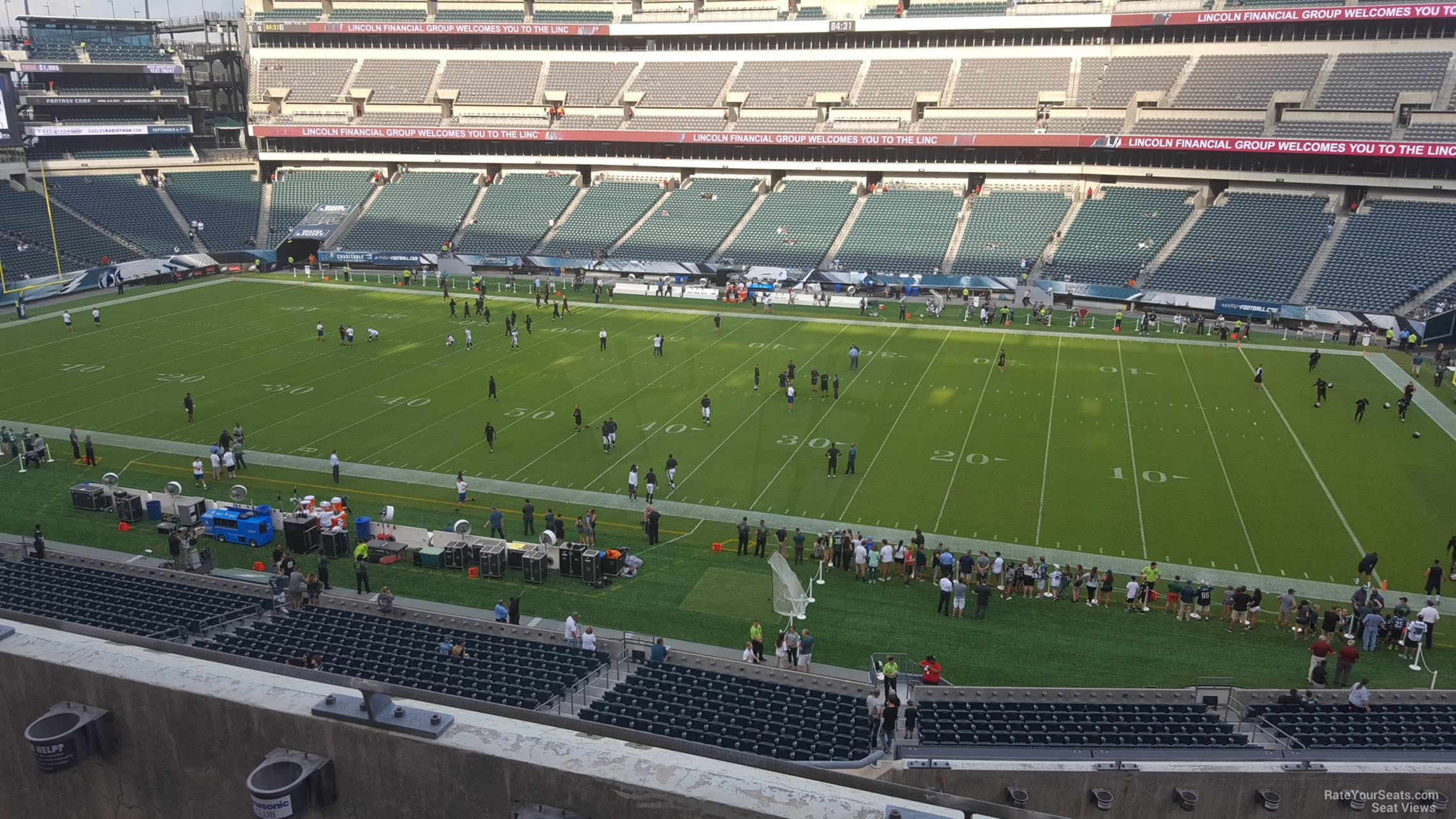 section c3, row 7 seat view  for football - lincoln financial field