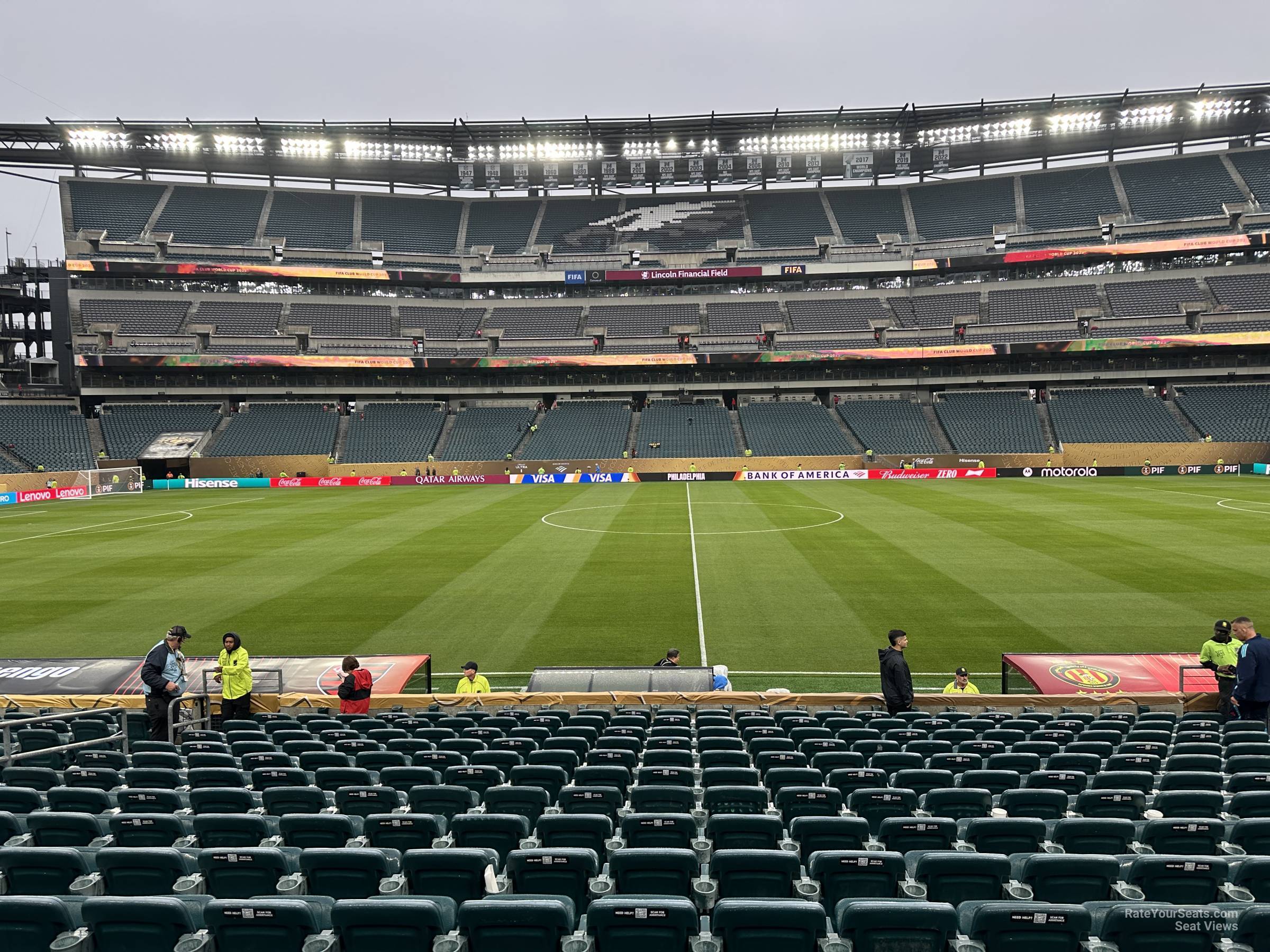 section 101, row 14 seat view  for soccer - lincoln financial field