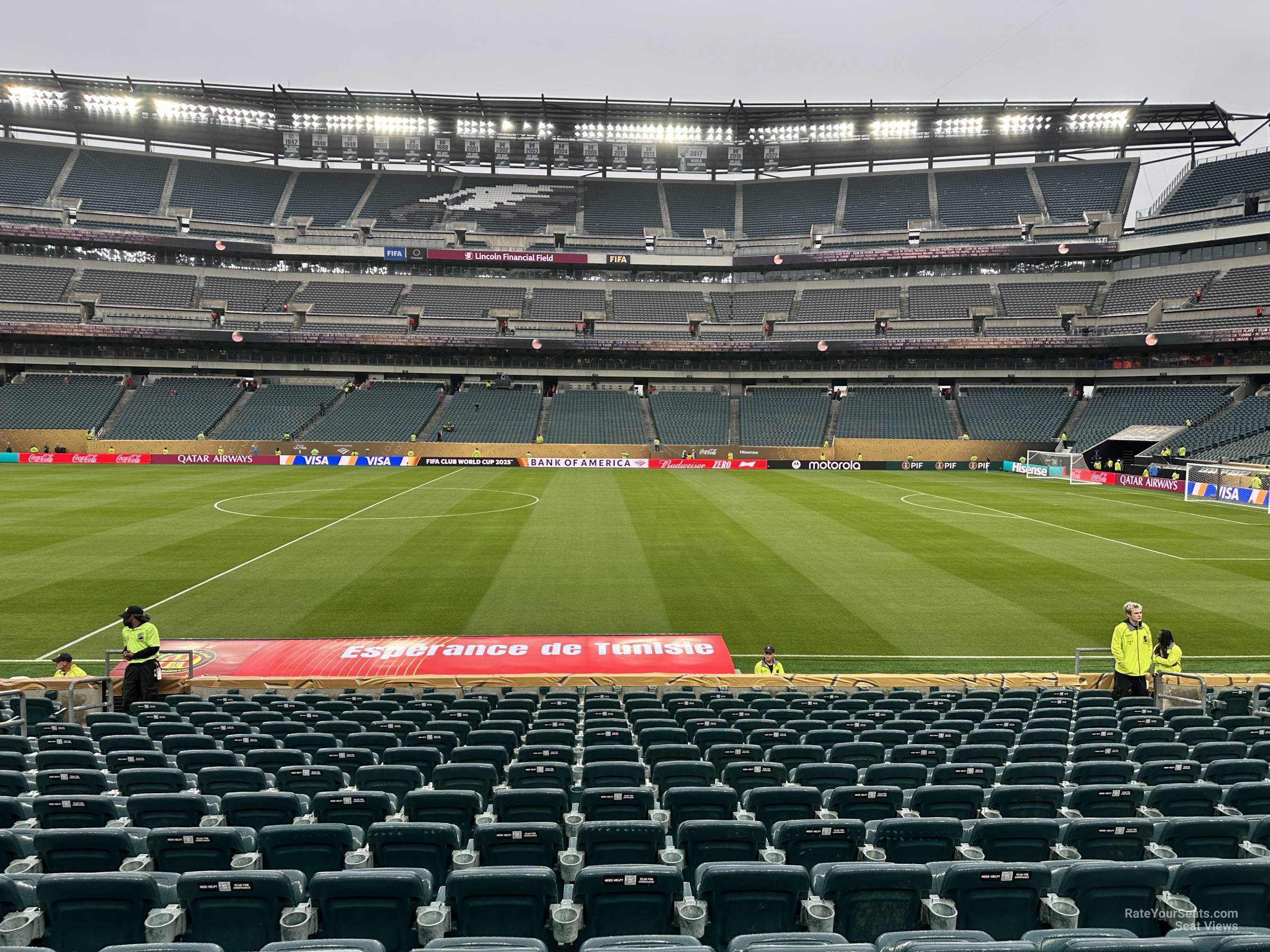 section 102, row 14 seat view  for soccer - lincoln financial field