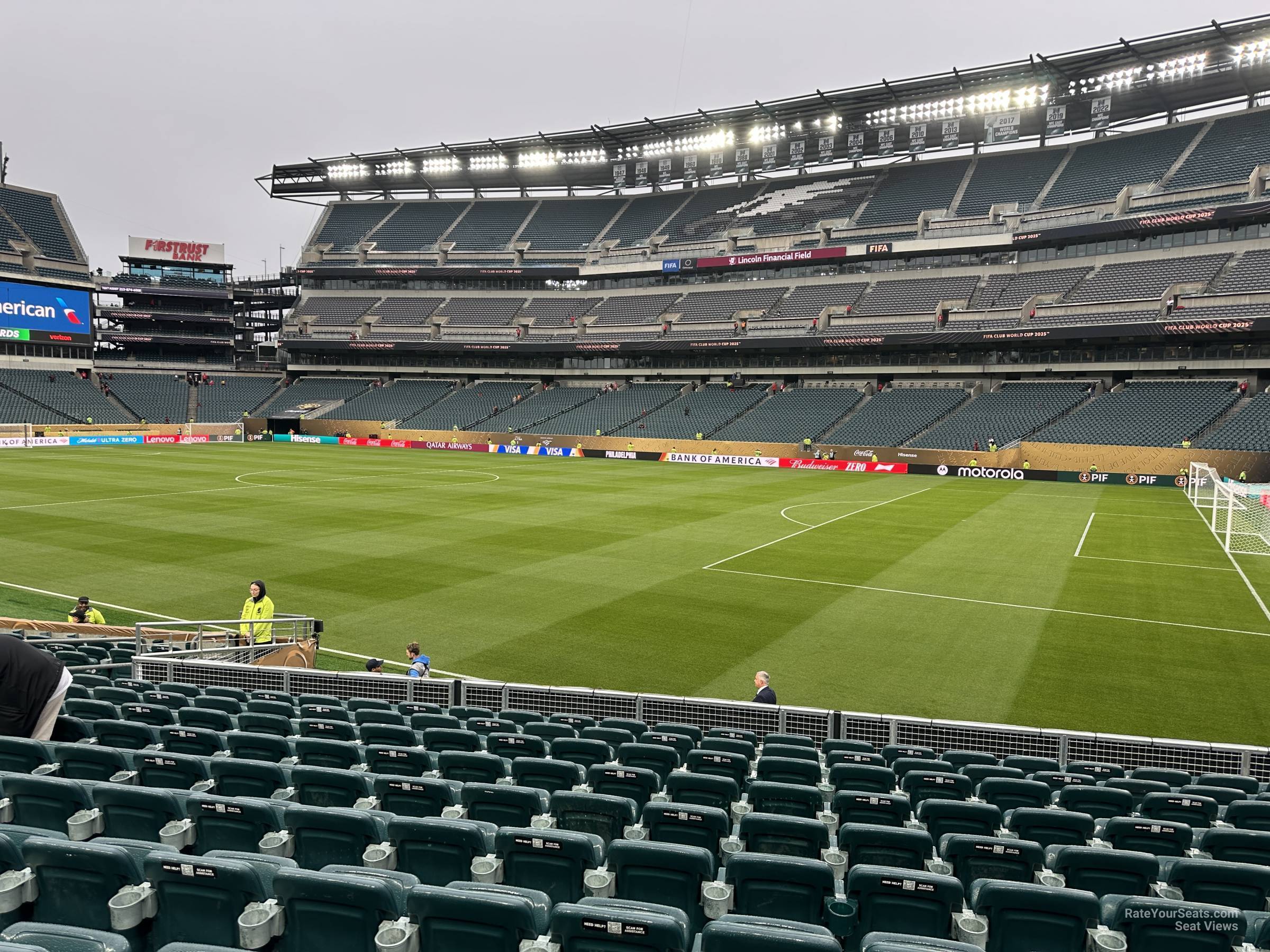 section 105, row 14 seat view  for soccer - lincoln financial field