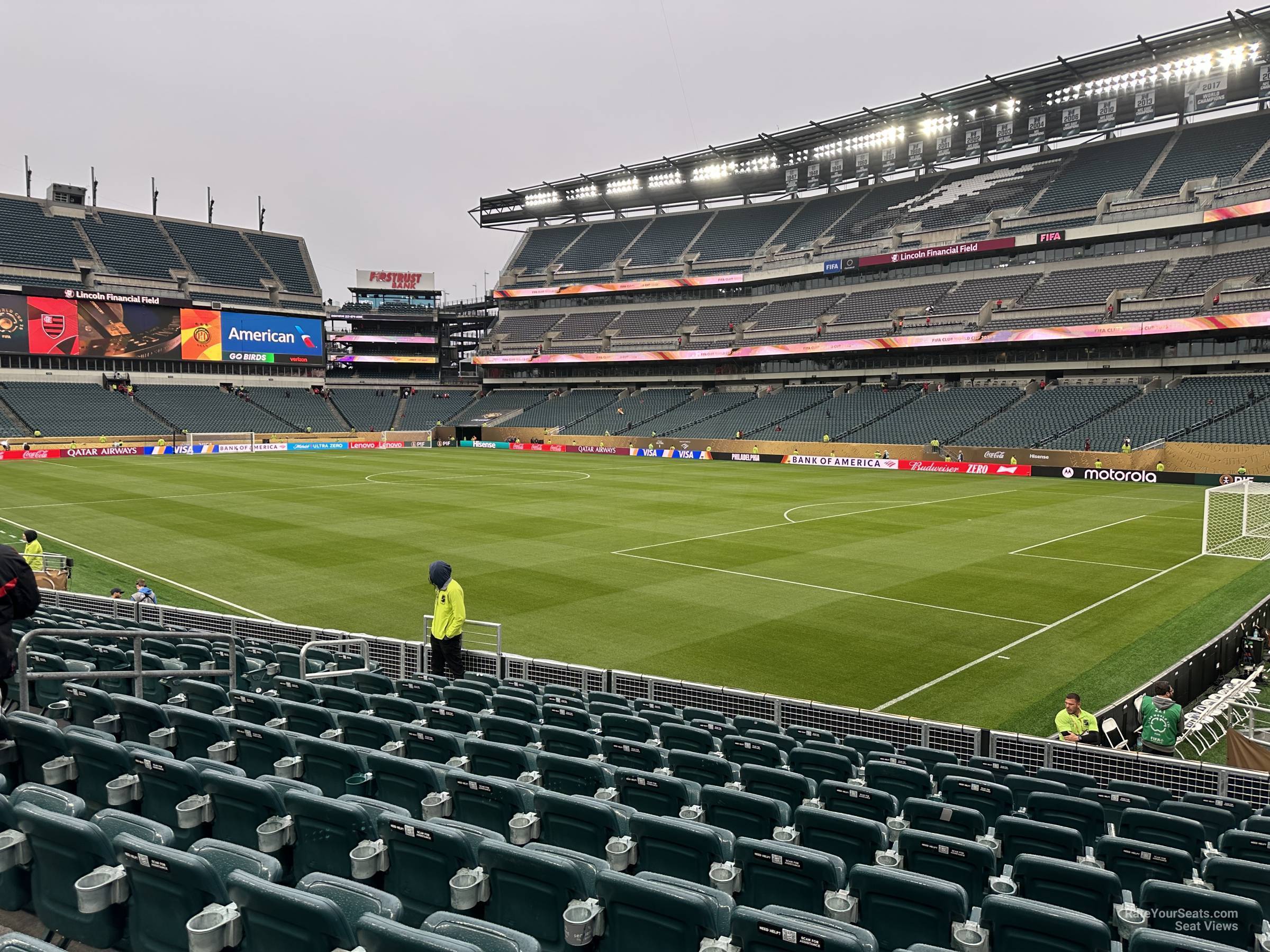 section 106, row 14 seat view  for soccer - lincoln financial field