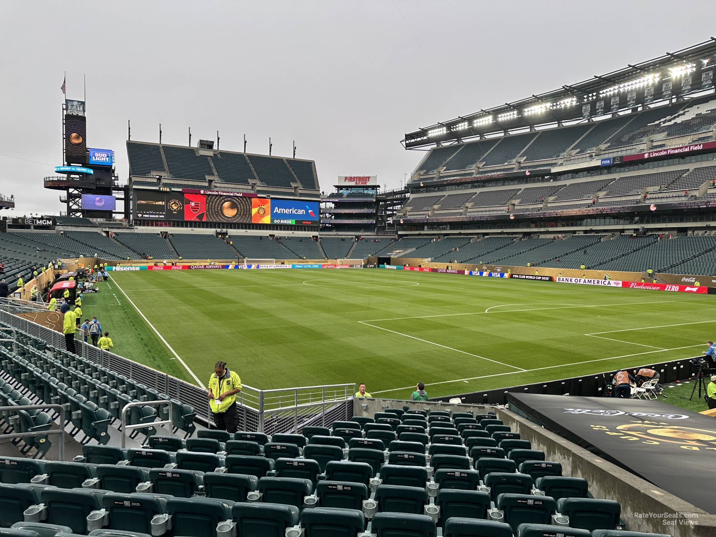 section 107, row 14 seat view  for soccer - lincoln financial field