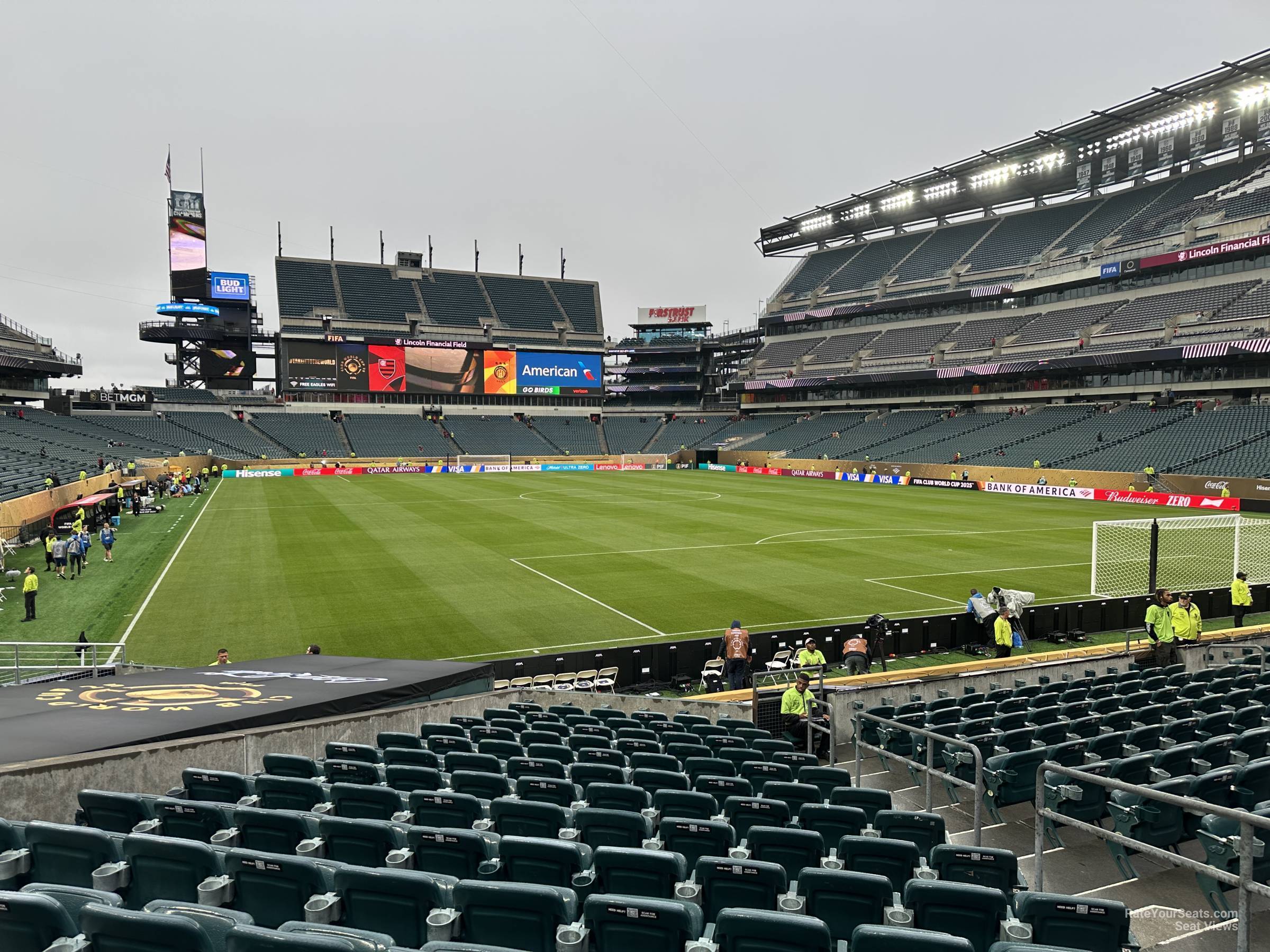 section 108, row 14 seat view  for soccer - lincoln financial field