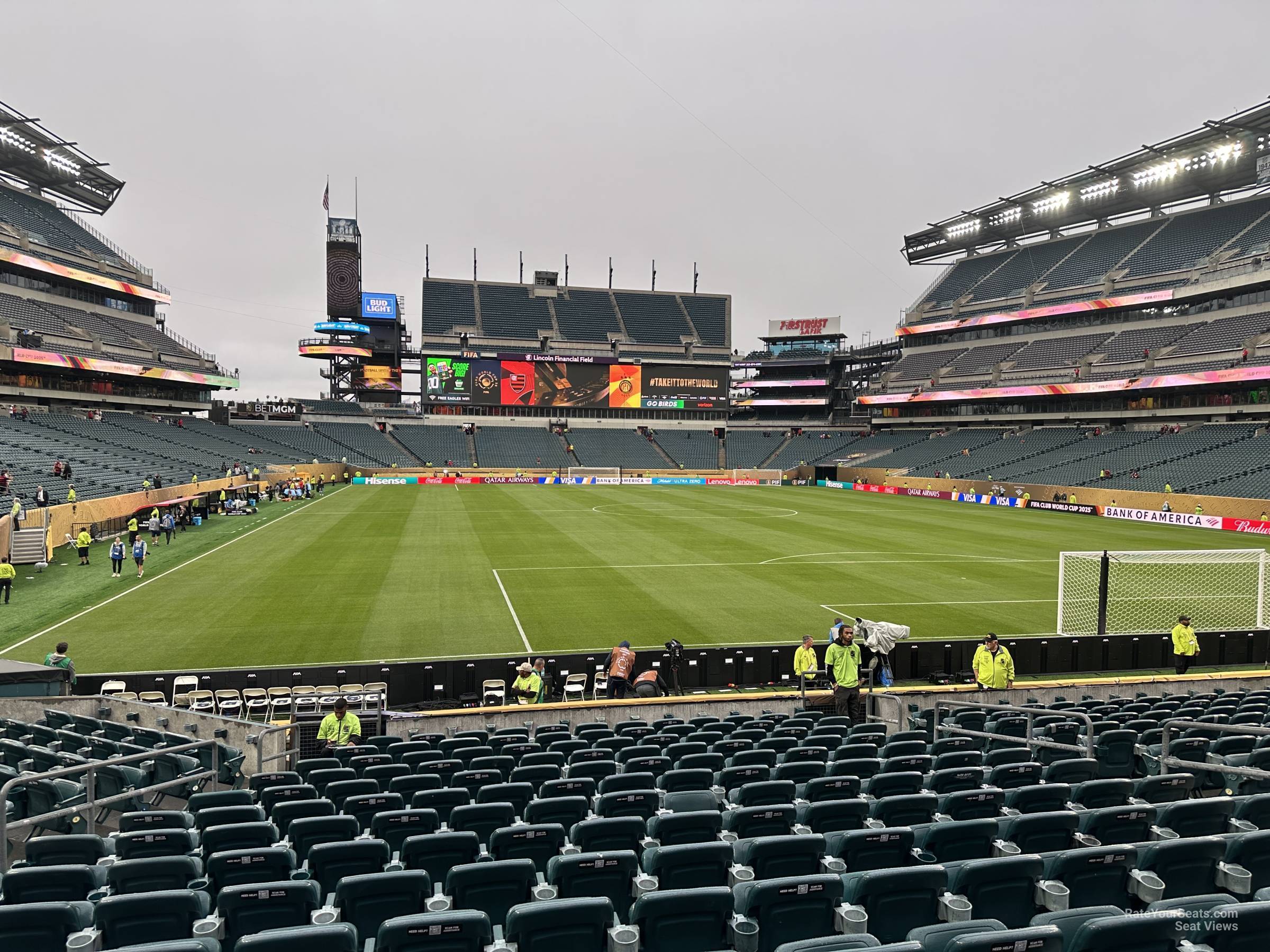 section 109, row 14 seat view  for soccer - lincoln financial field