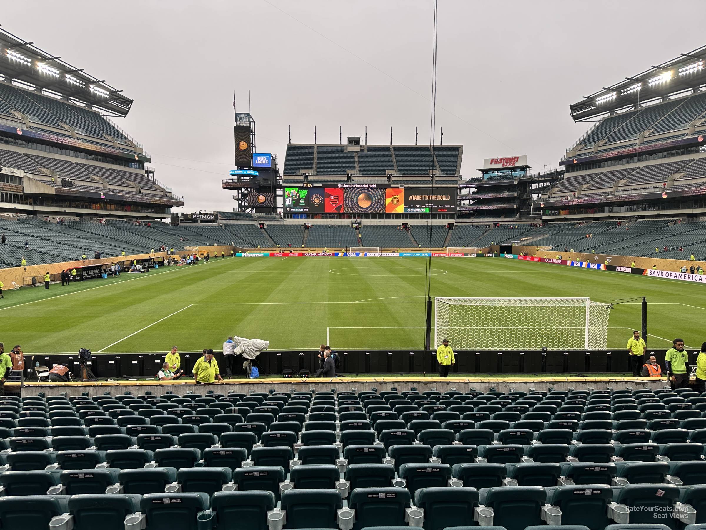 section 110, row 14 seat view  for soccer - lincoln financial field
