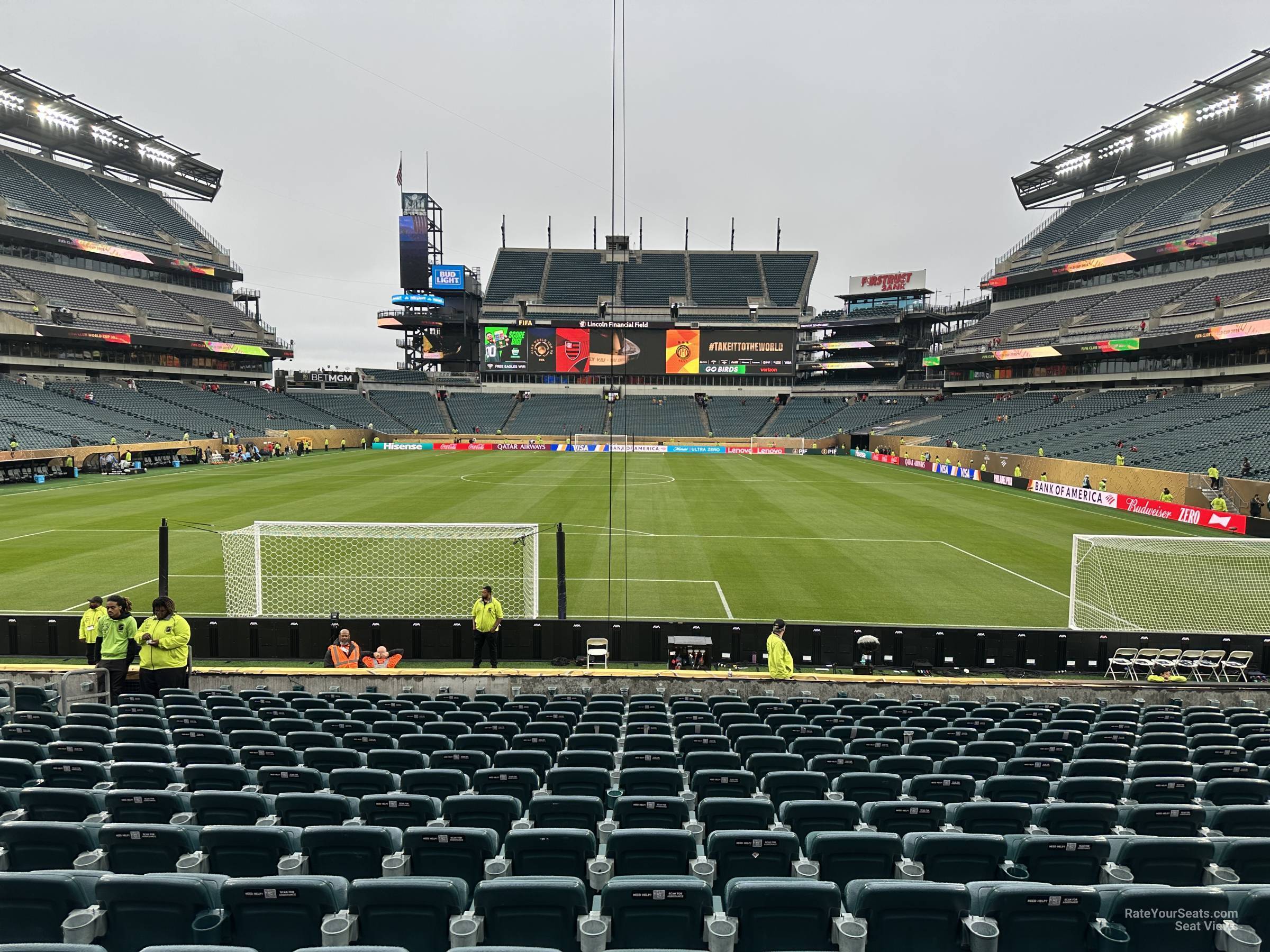 section 111, row 14 seat view  for soccer - lincoln financial field