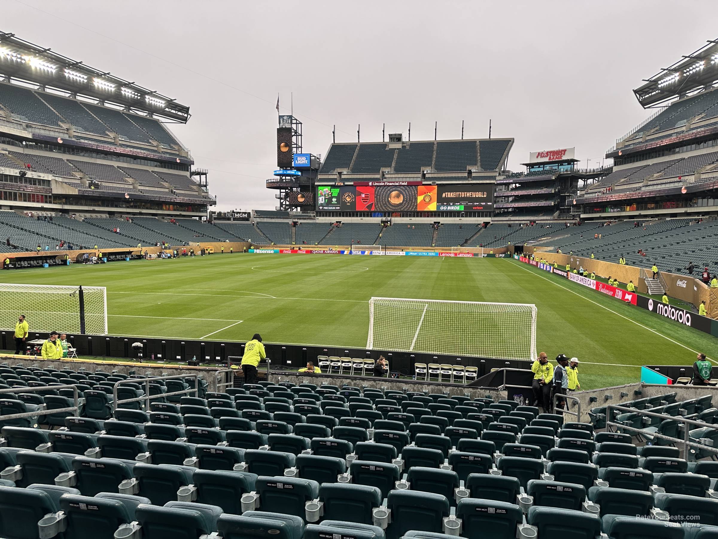 section 112, row 14 seat view  for soccer - lincoln financial field
