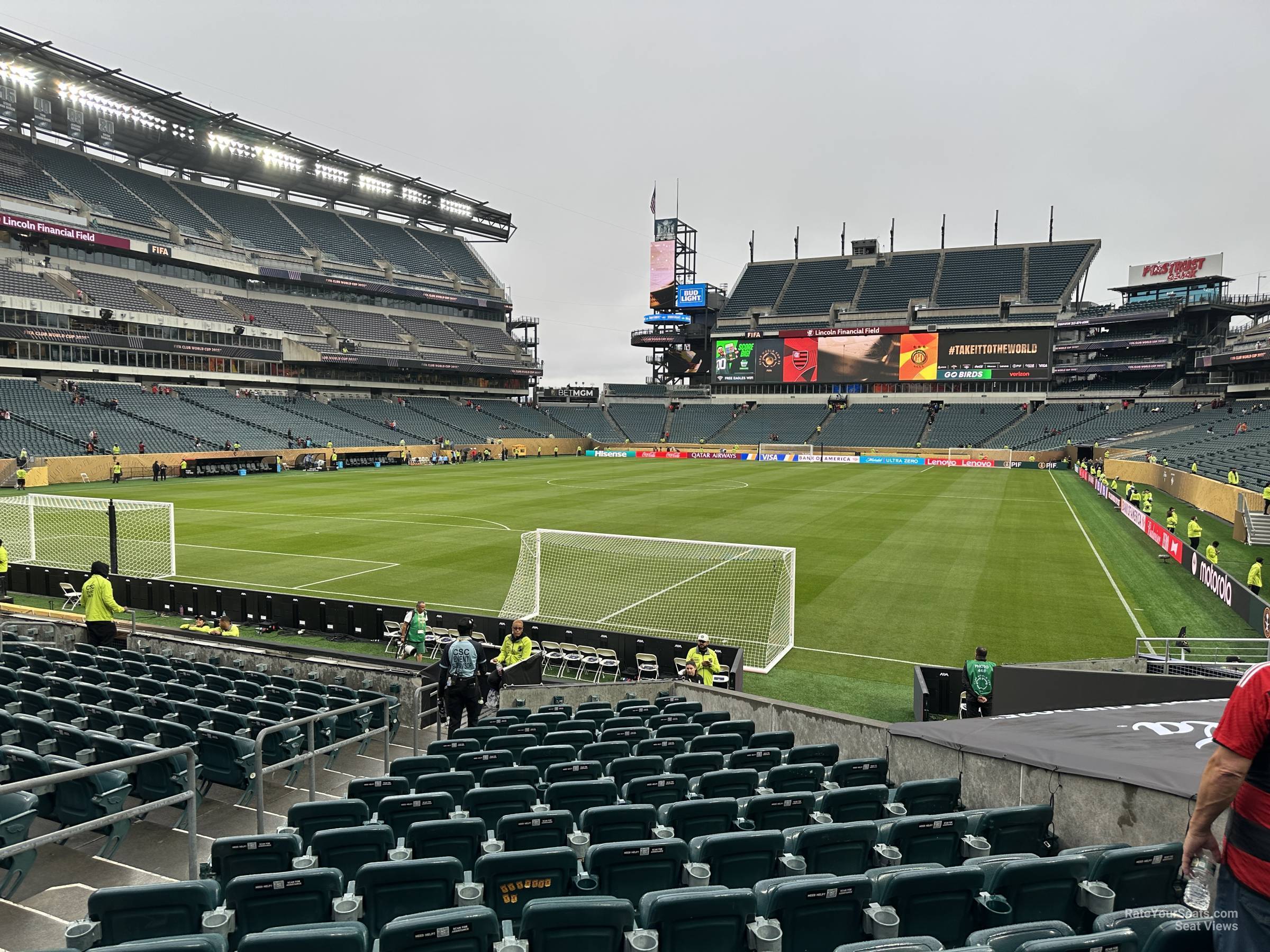 section 113, row 14 seat view  for soccer - lincoln financial field