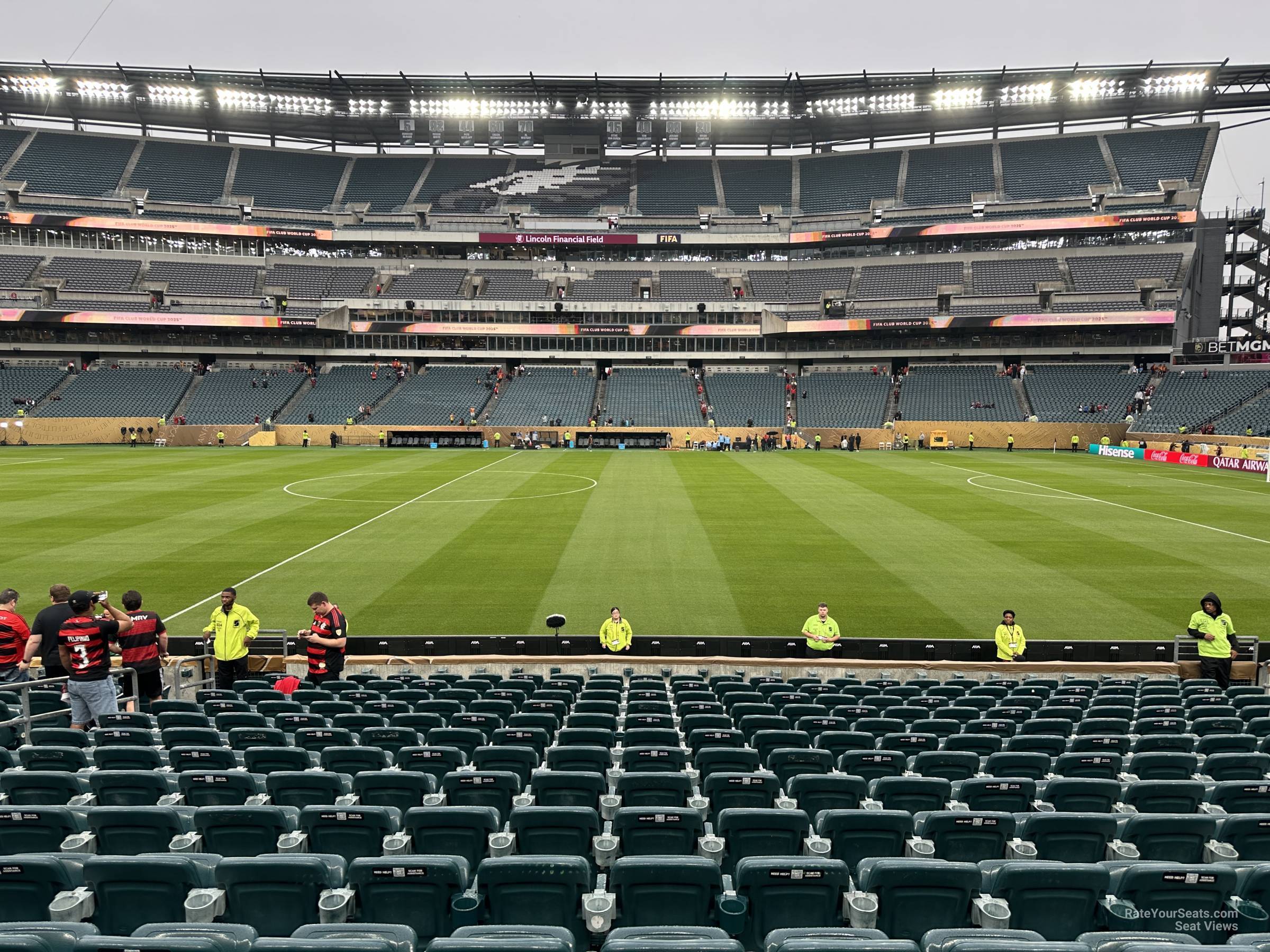 section 121, row 14 seat view  for soccer - lincoln financial field
