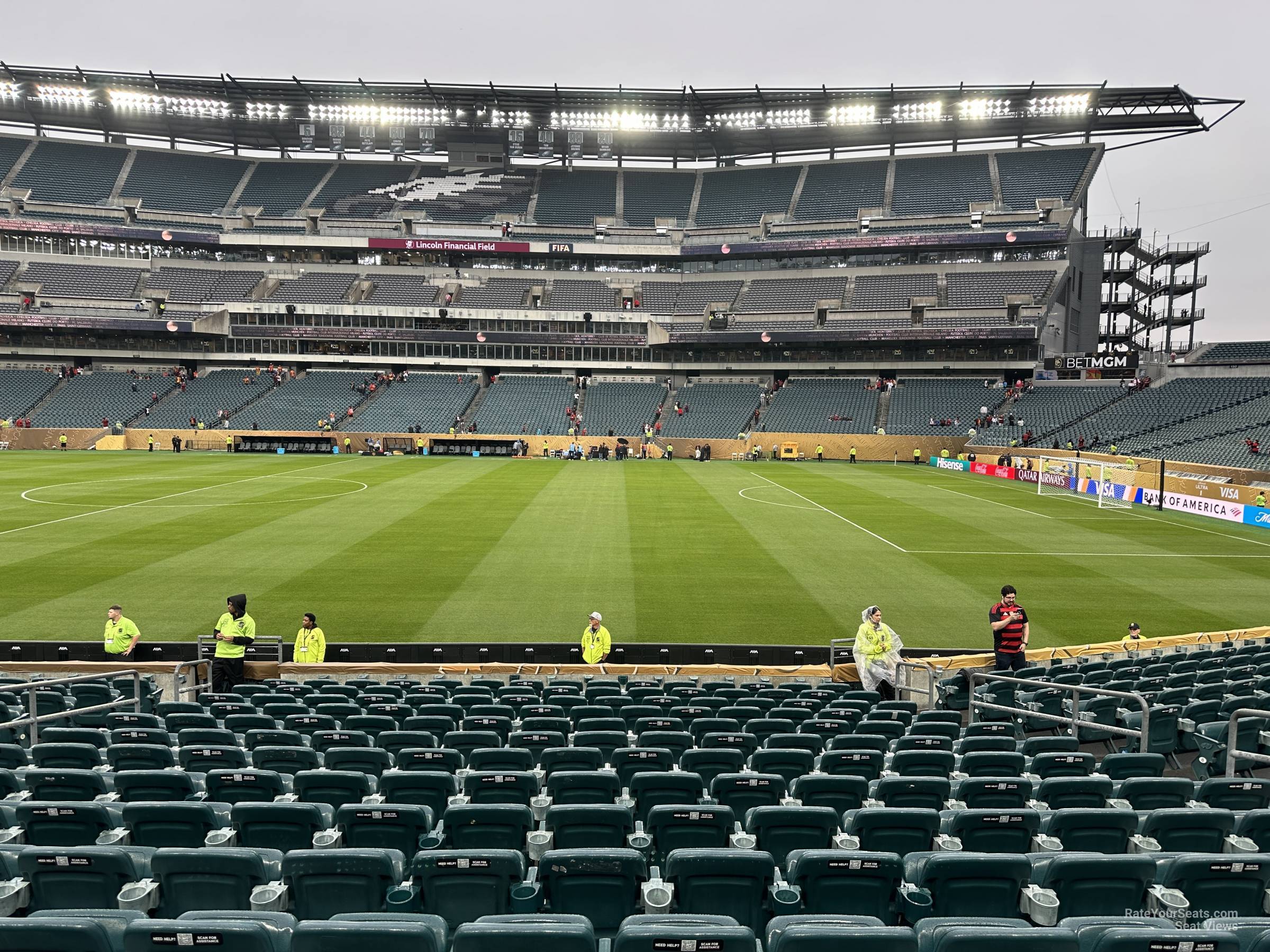 section 122, row 14 seat view  for soccer - lincoln financial field