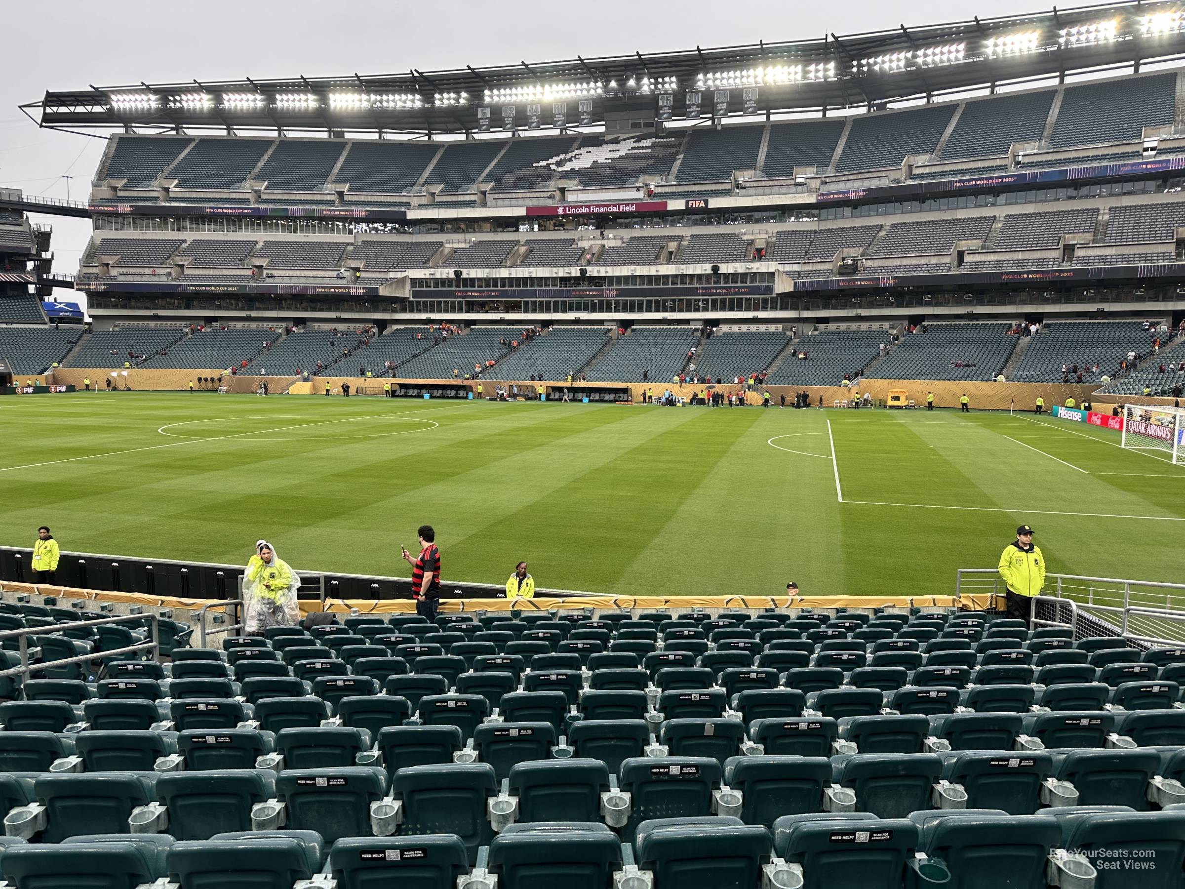 section 123, row 14 seat view  for soccer - lincoln financial field
