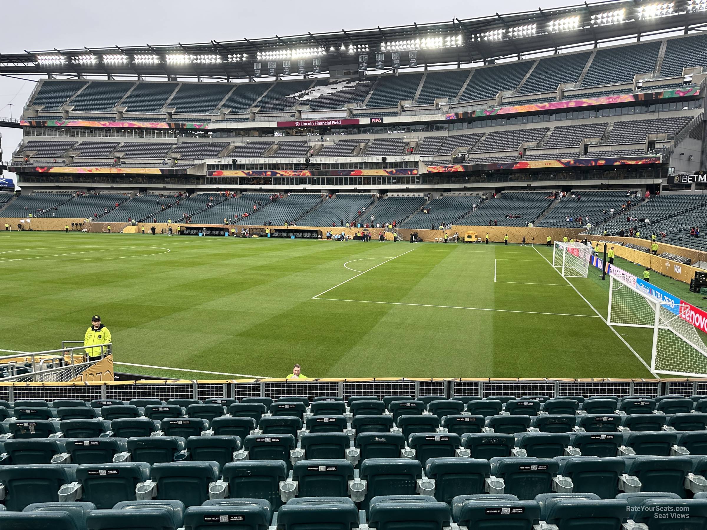 section 124, row 14 seat view  for soccer - lincoln financial field