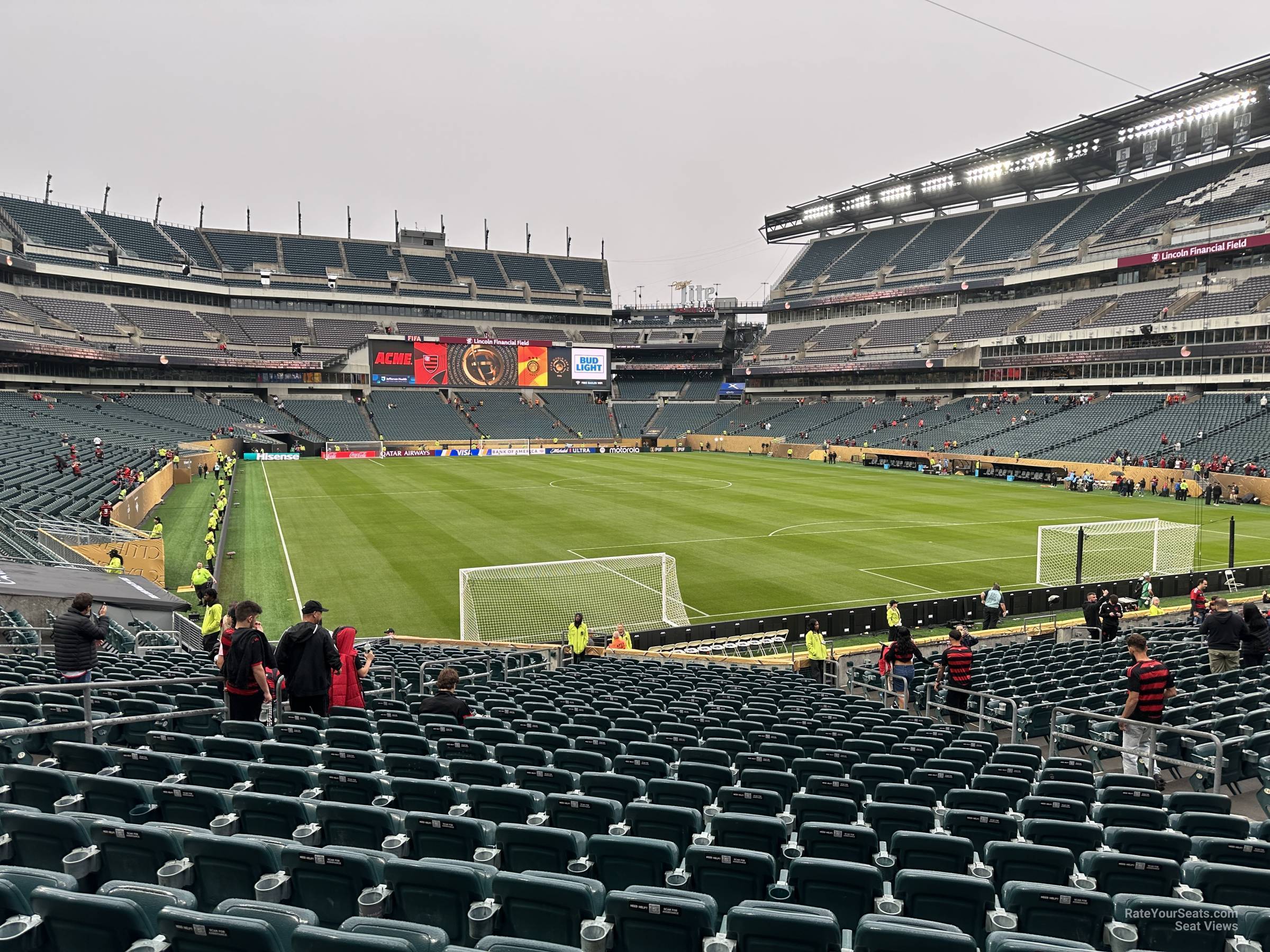 section 127, row 25 seat view  for soccer - lincoln financial field