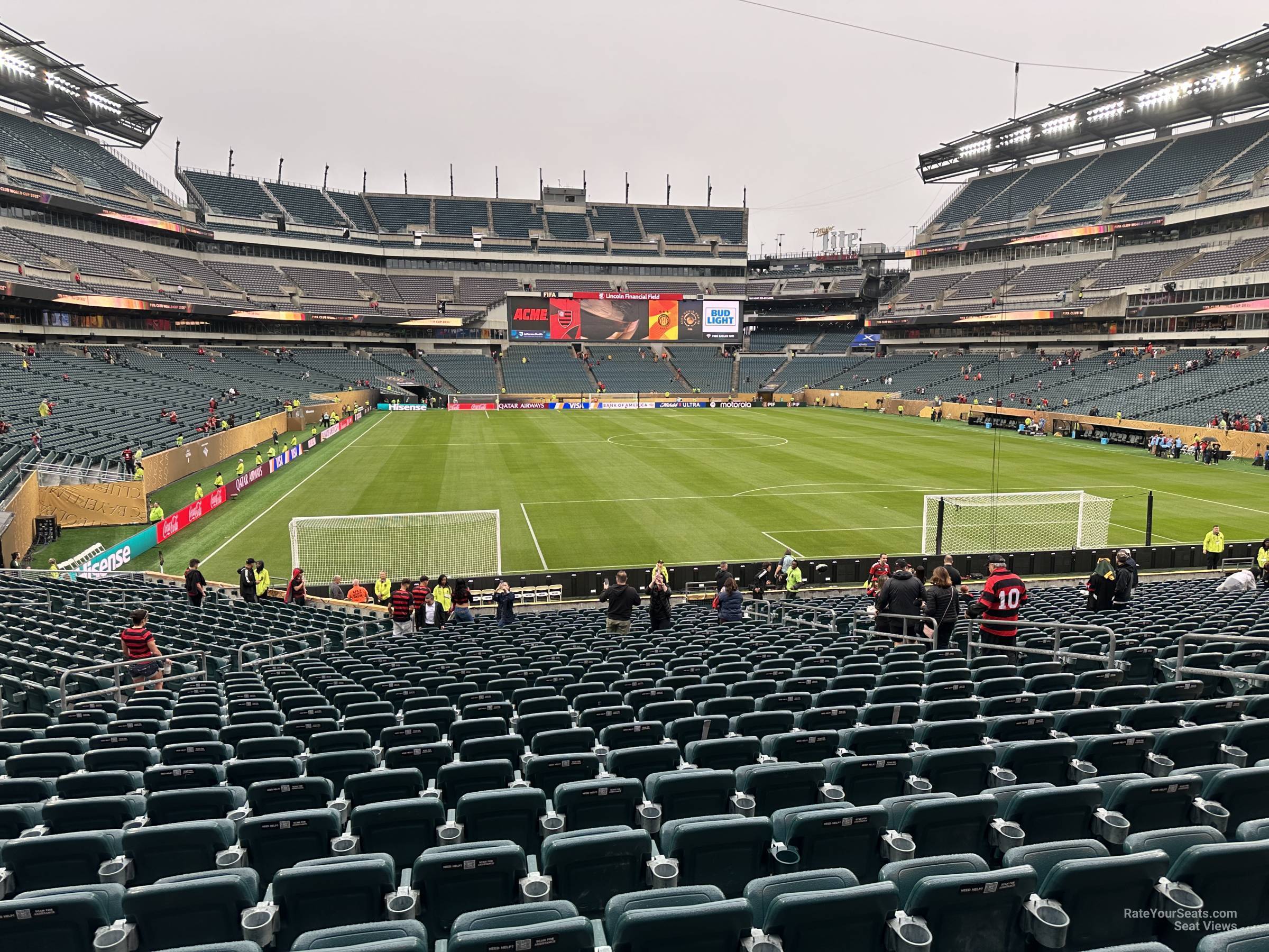section 128, row 28 seat view for soccer - lincoln financial field
