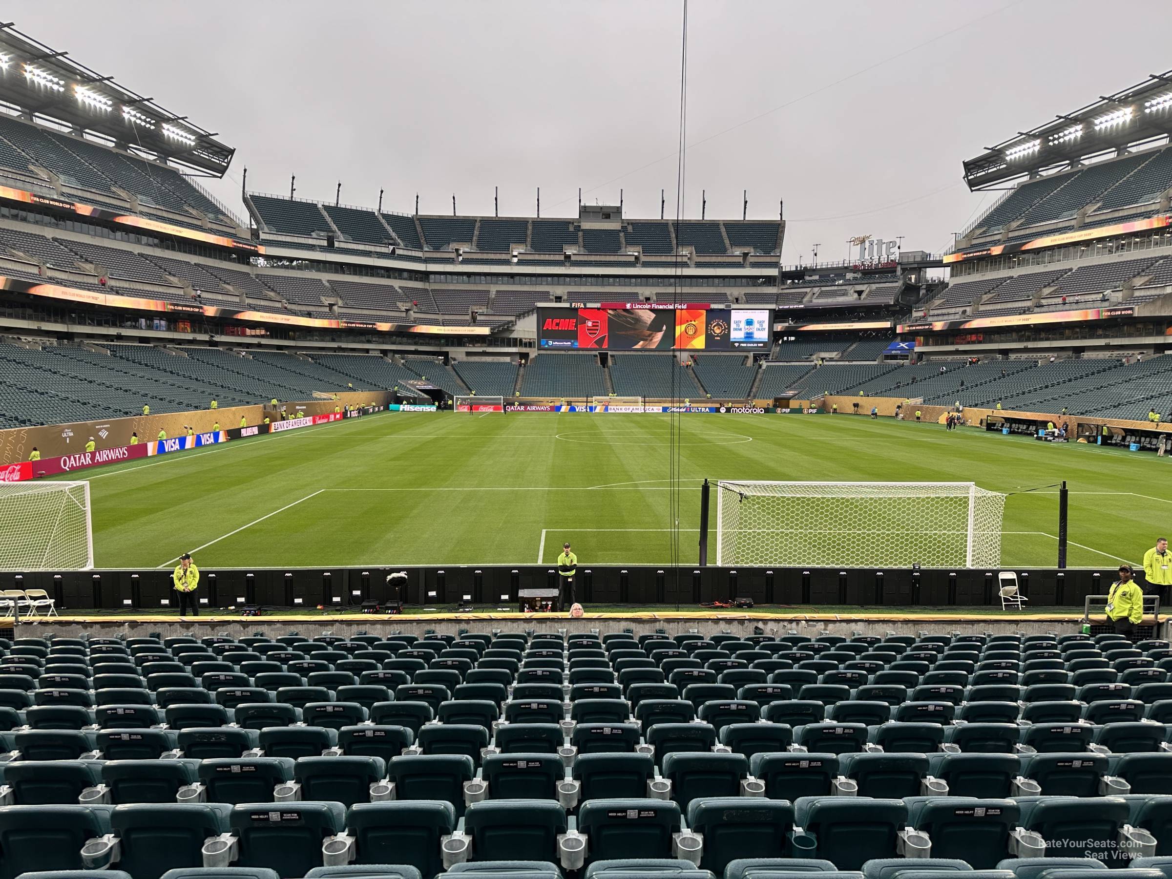 section 129, row 14 seat view  for soccer - lincoln financial field