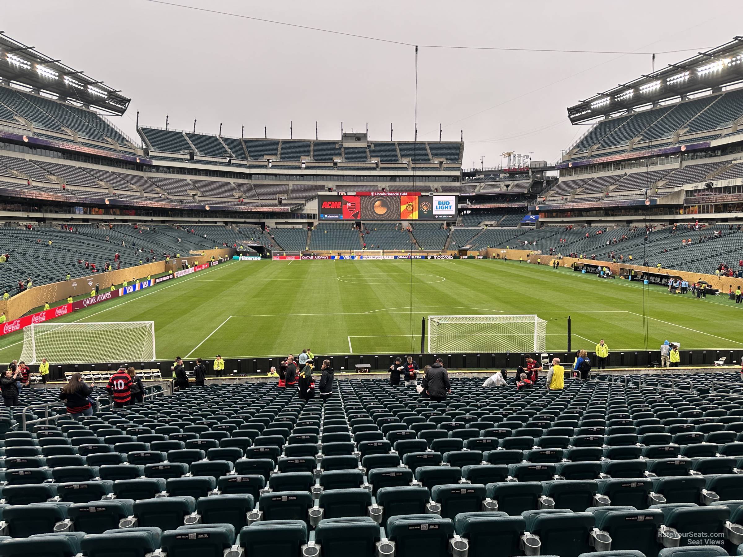 section 129, row 28 seat view  for soccer - lincoln financial field